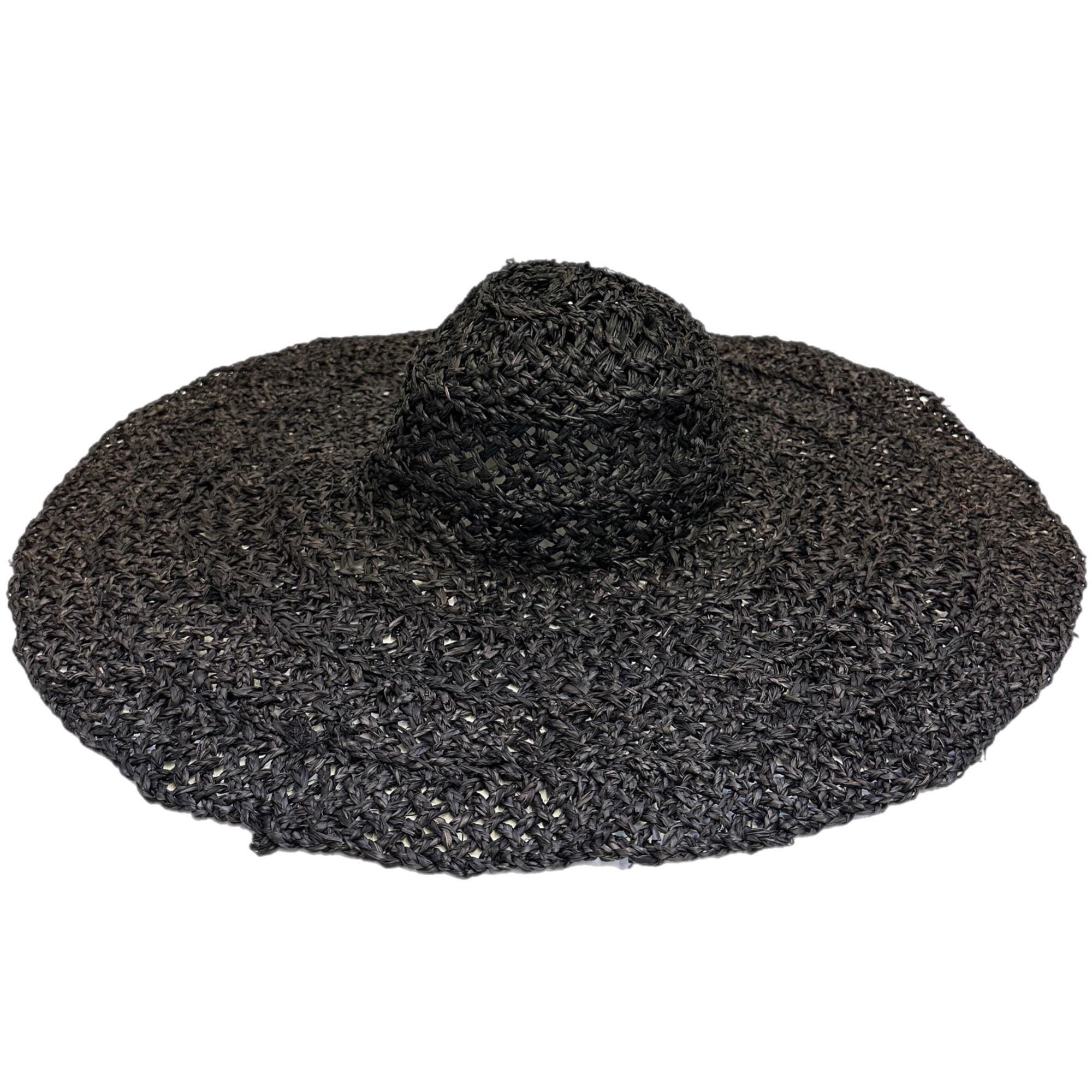 Giant Raffia Straw Braid Capeline Hat Bodies for Millinery Navy Blue