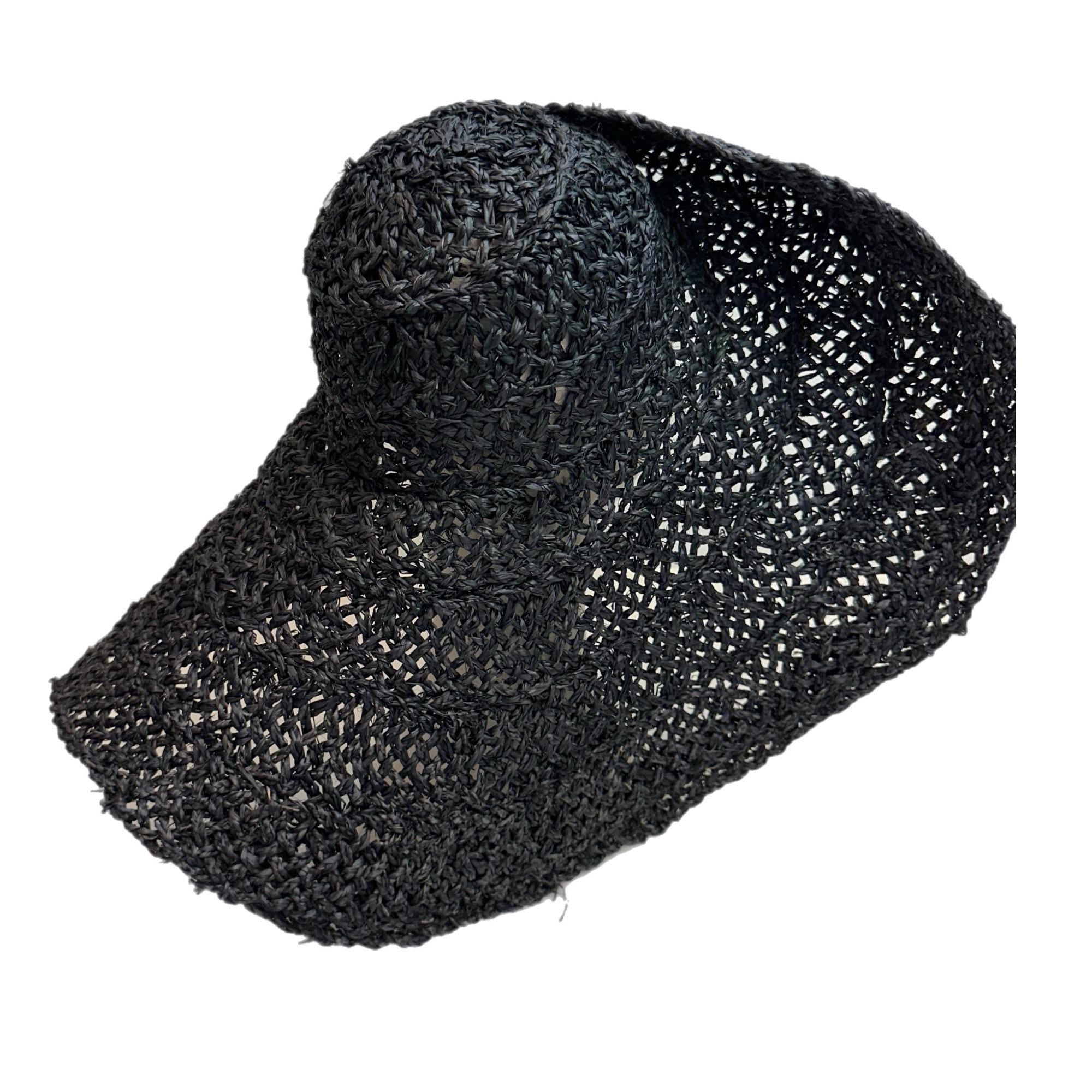 Giant Raffia Straw Braid Capeline Hat Bodies for Millinery Navy Blue