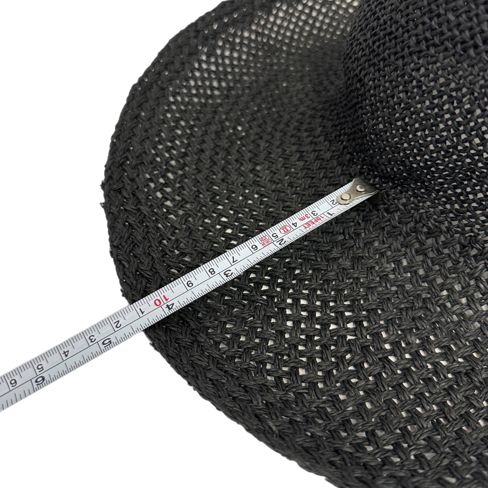 Vintage Fine Straw Black Hat Bodies Twisted Paper for Hat Making