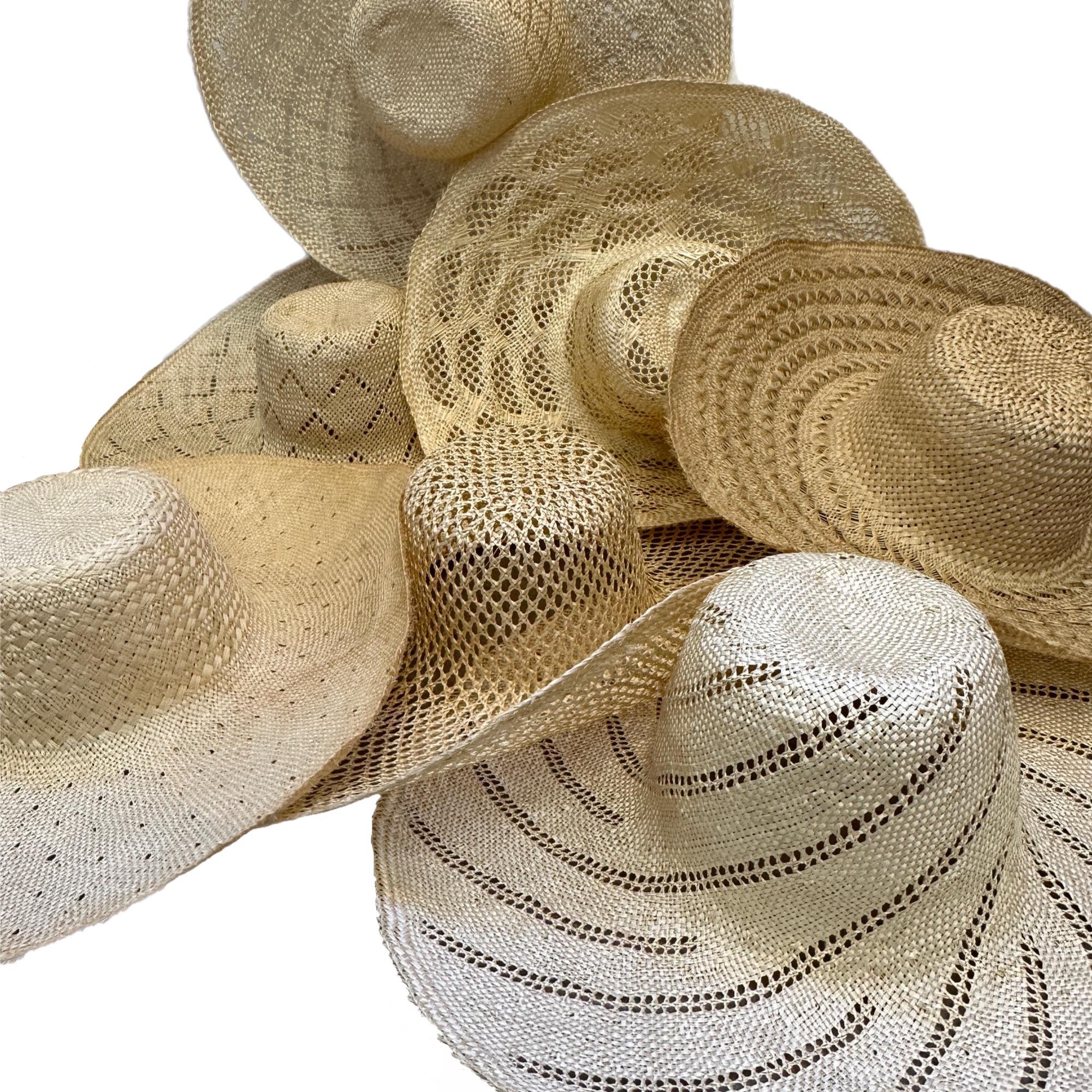 Vintage Sisal Straw Hat Bodies for Millinery and Hat Making