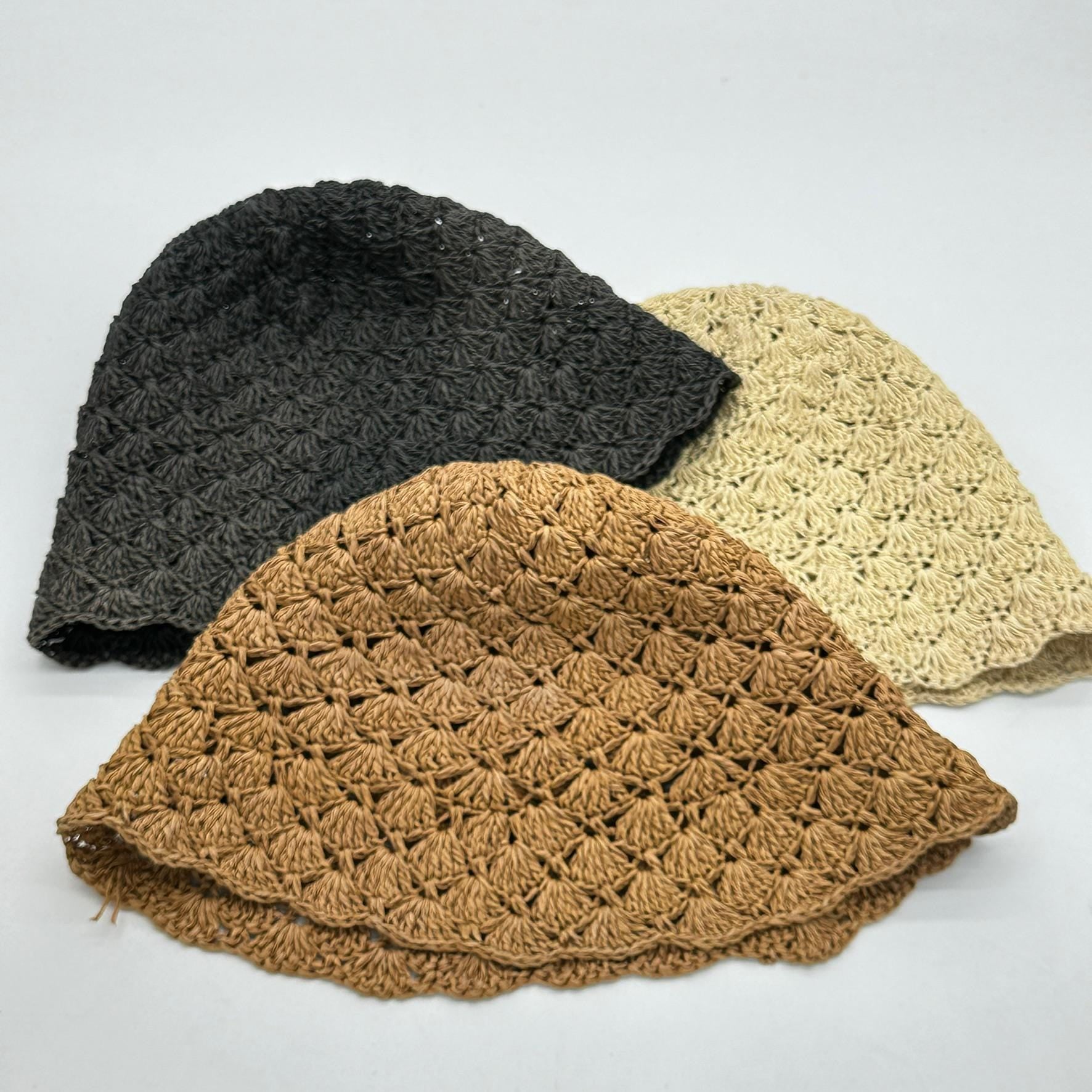 Vintage Crochet Straw Hat Bodies for Millinery