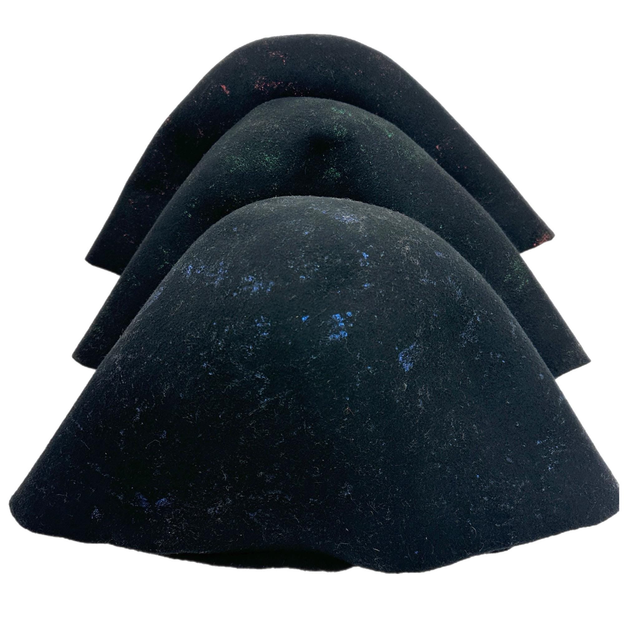 Felt Hat Bodies with Metallic Splash for Hat Making