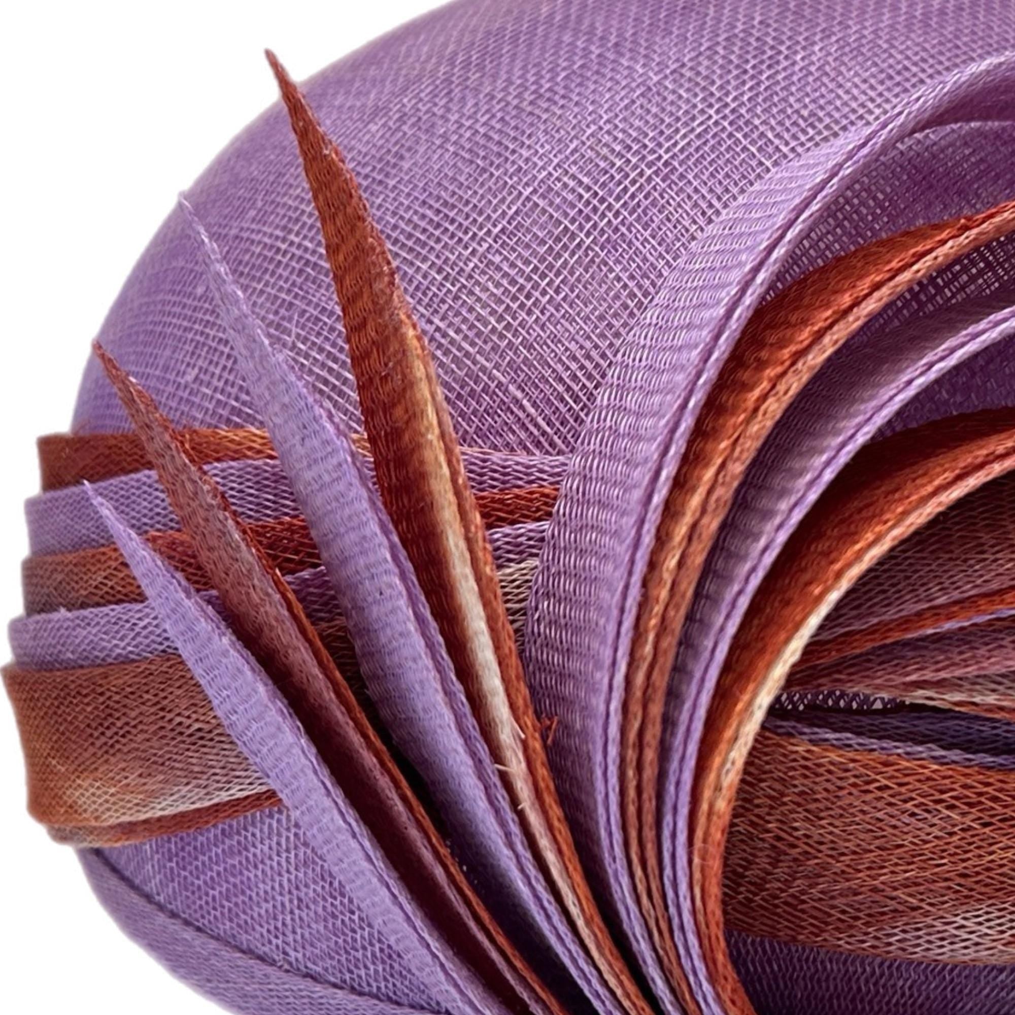 Creative Lavender&Orange Cloche Hat with a Bow Derby Church Headwear