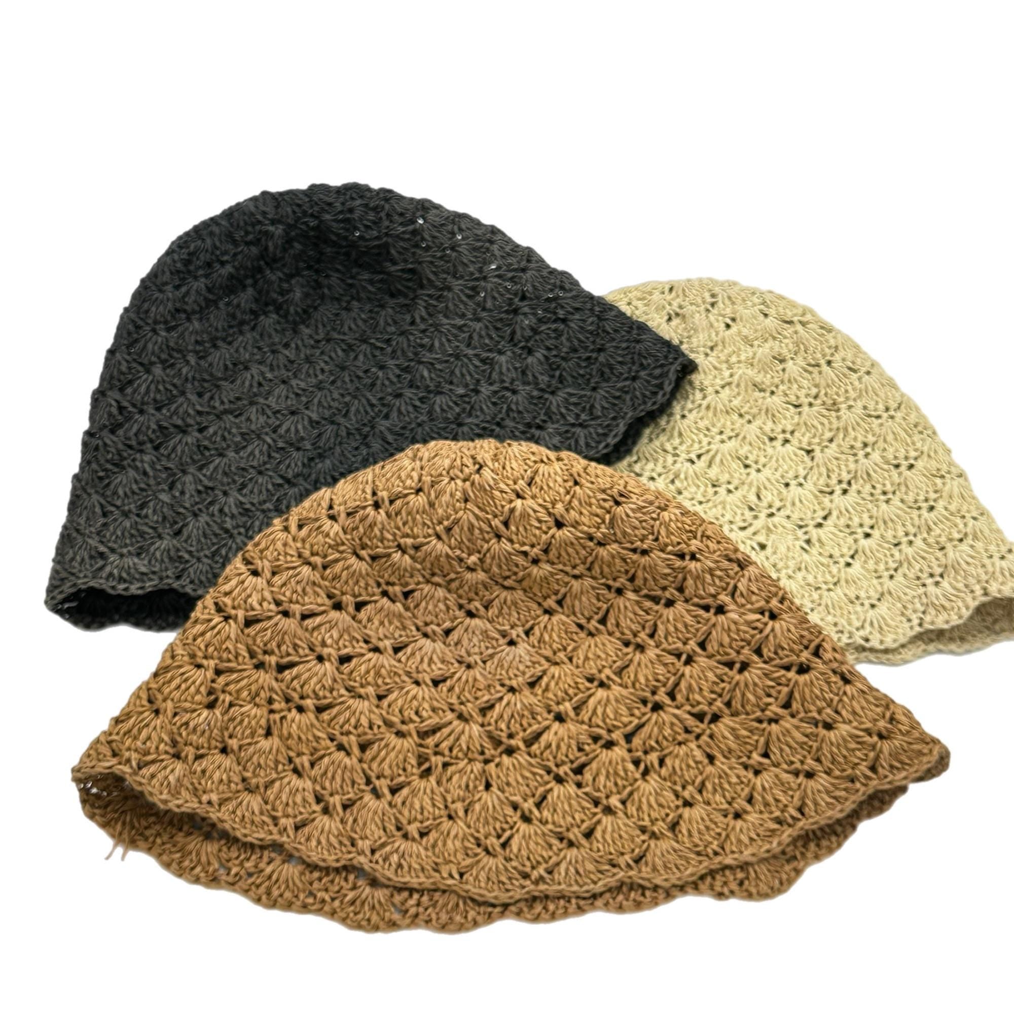 Vintage Crochet Straw Hat Bodies for Millinery