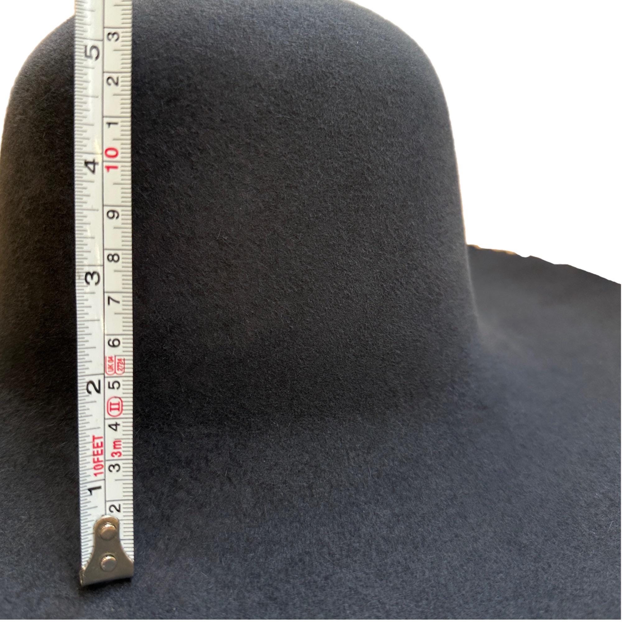 180 g Dark Gray Premium Rabbit Fur Felt Hat Body Smooth Finished Fully Stiffened for Millinery and Hat Making
