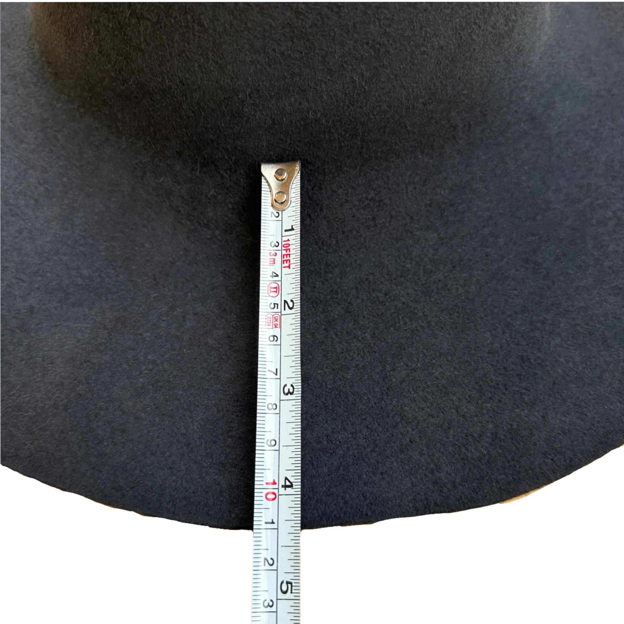 180 g Dark Gray Premium Beaver Fur Felt Hat Body Smooth Finished Fully Stiffened for Millinery and Hat Making