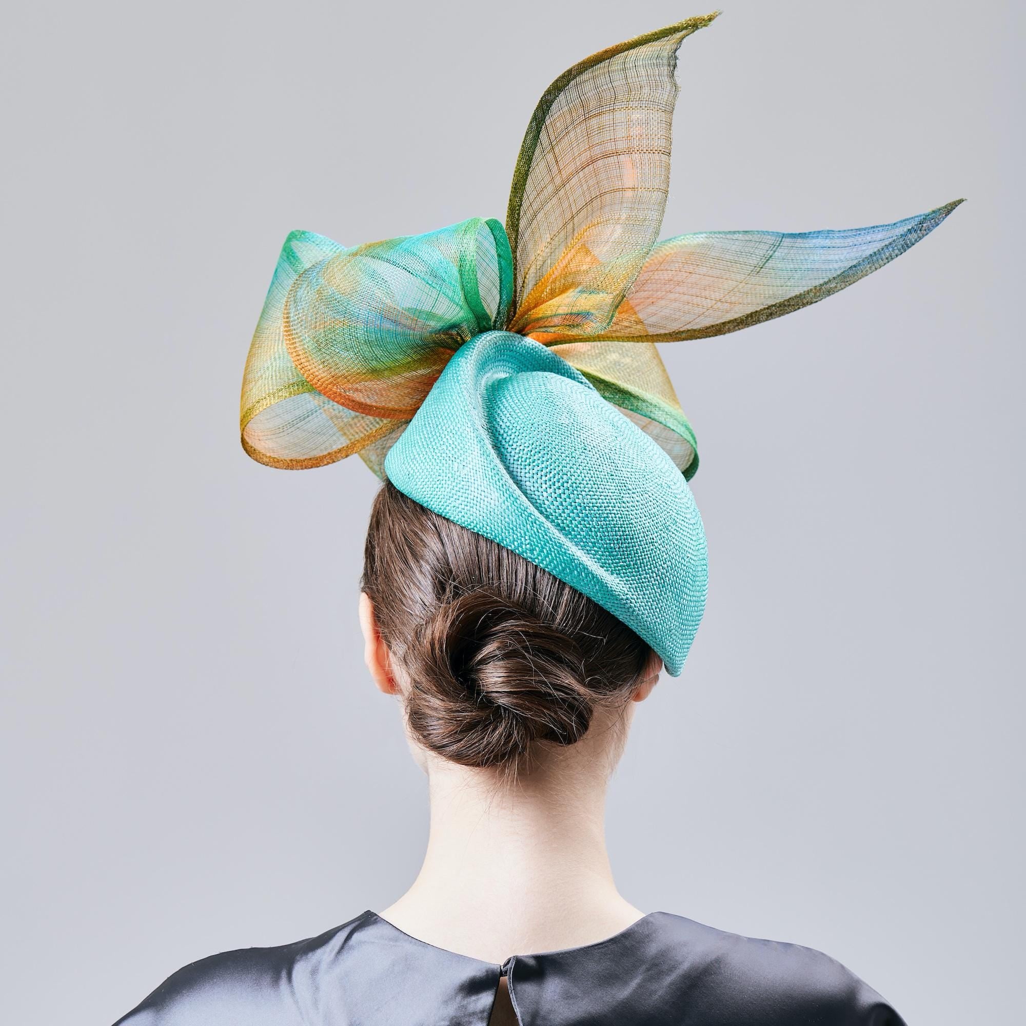 Multicolor Bow Fascinator Hat Wedding Tea Party Cocktail Headwear
