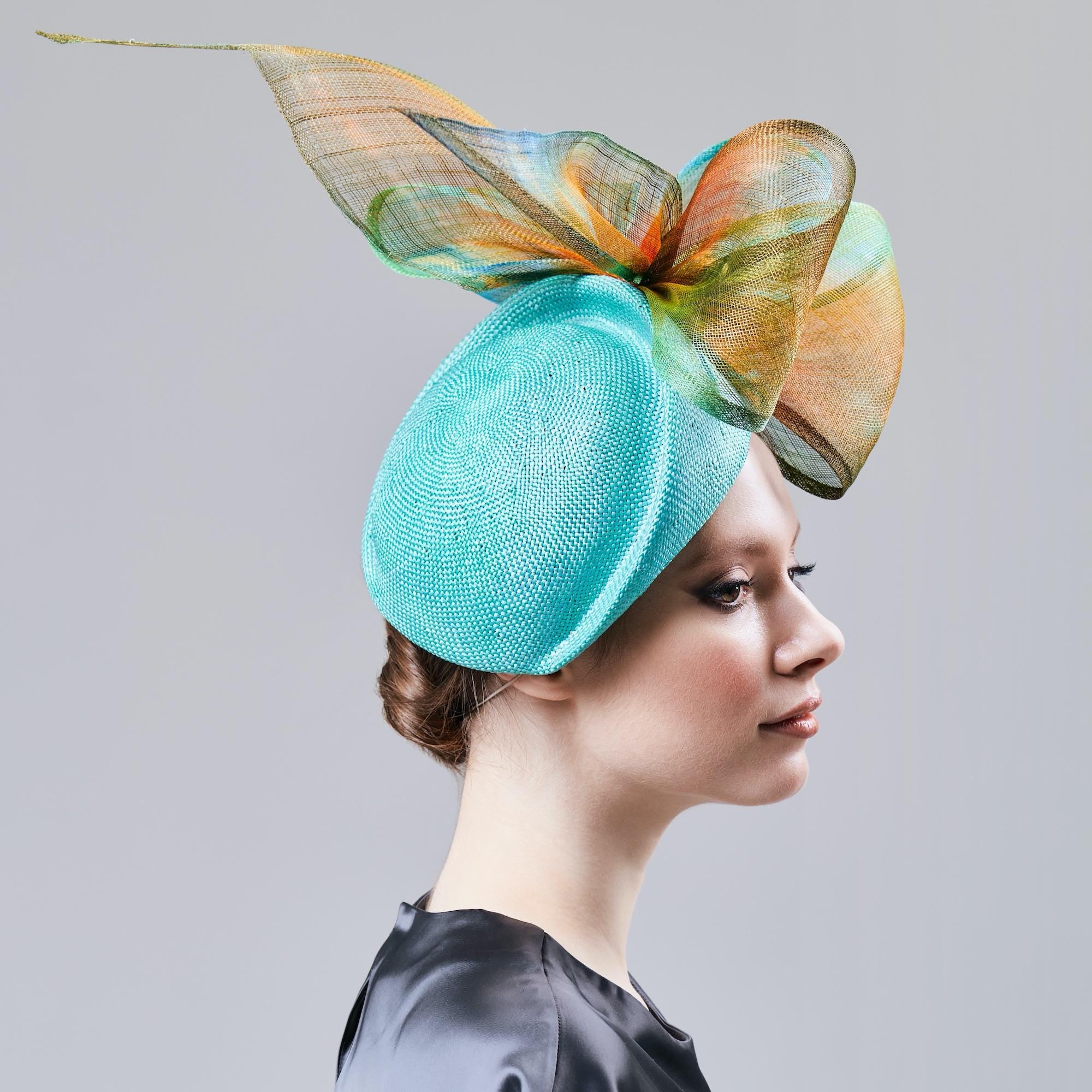 Multicolor Bow Fascinator Hat Wedding Tea Party Cocktail Headwear