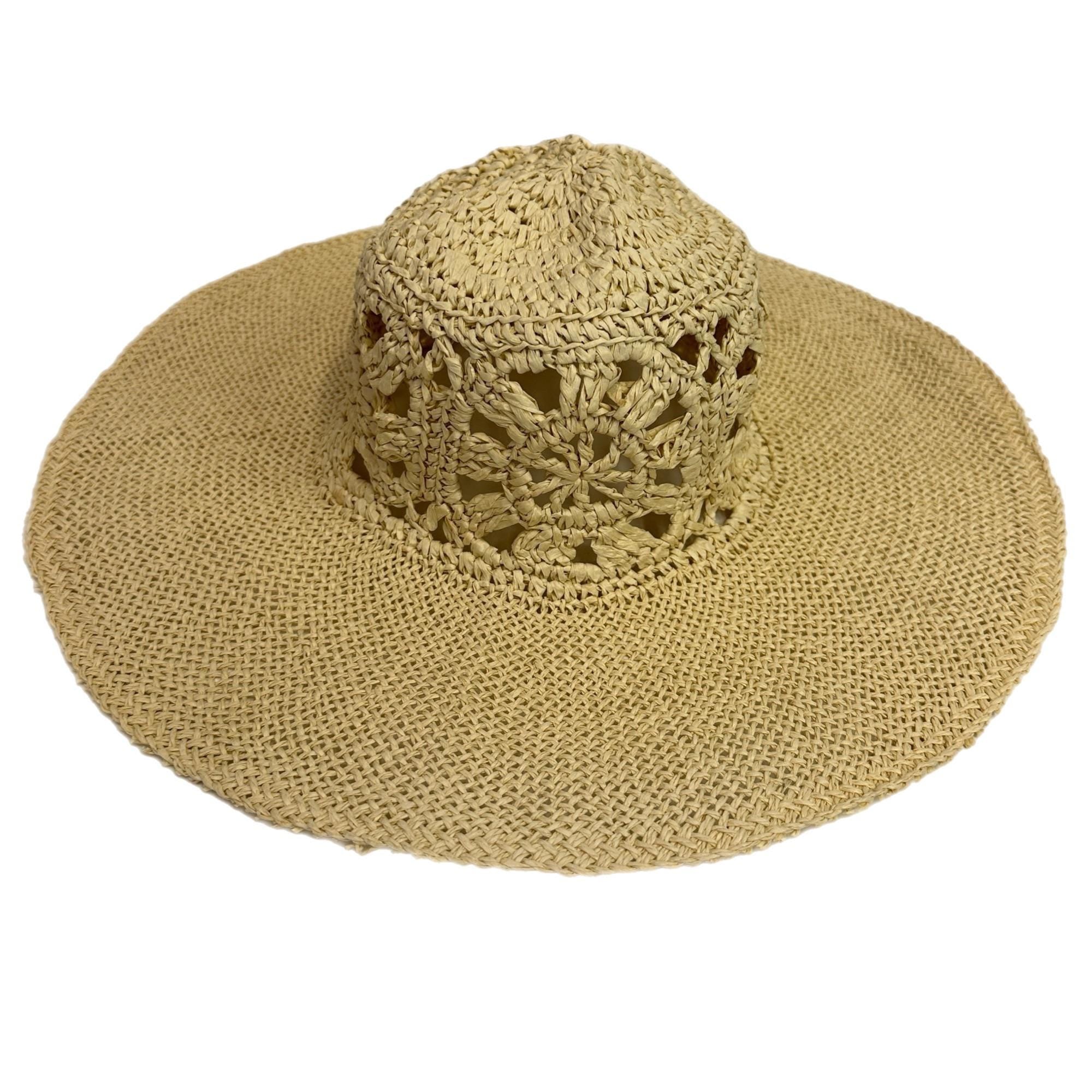 Vintage Straw Capeline Hat Bodies Windowpane for Millinery and Hat Making