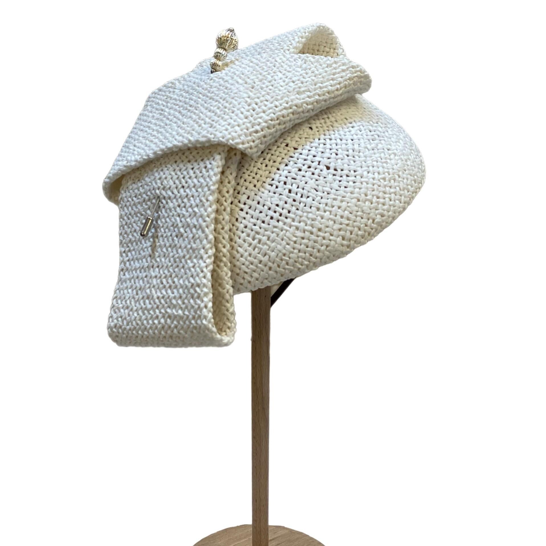 Pretty Straw Fascinator with Pin Derby Church Wedding Hats