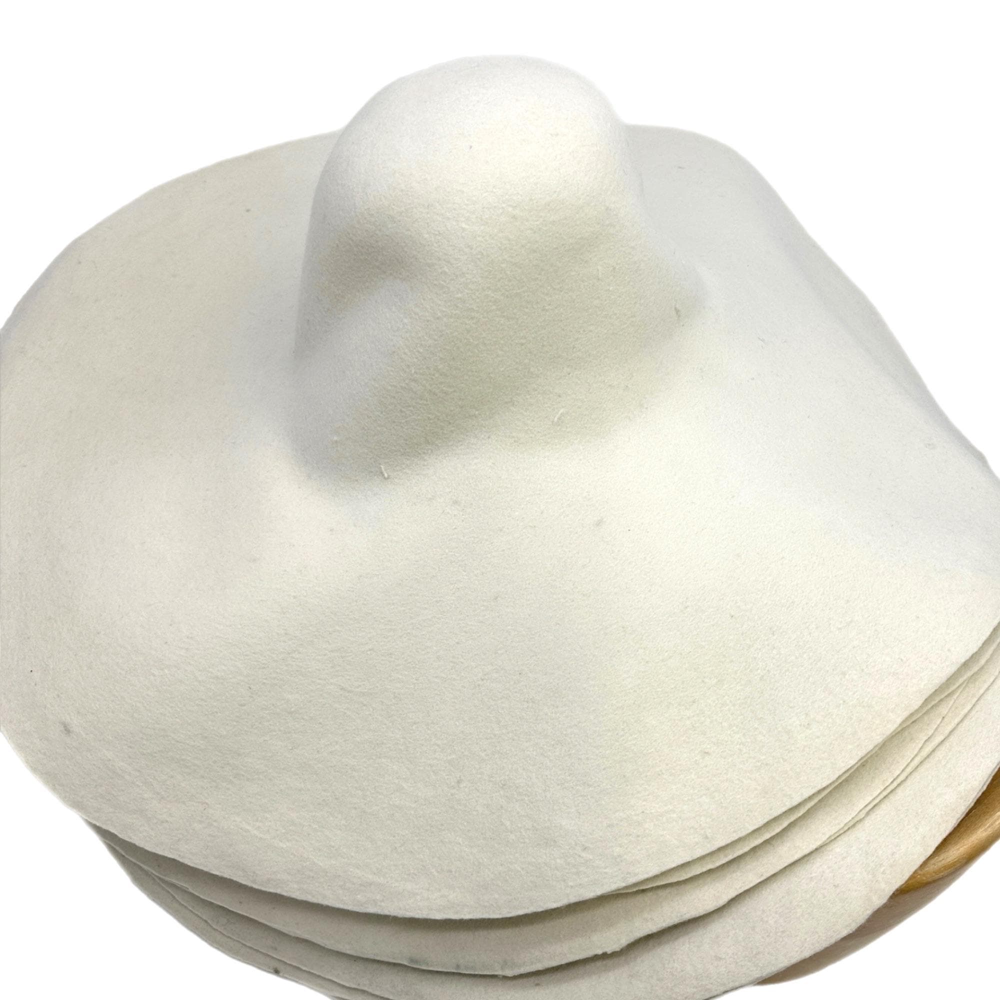 Set of 3 Giant Wool Felt Capeline Hat Bodies for Millinery