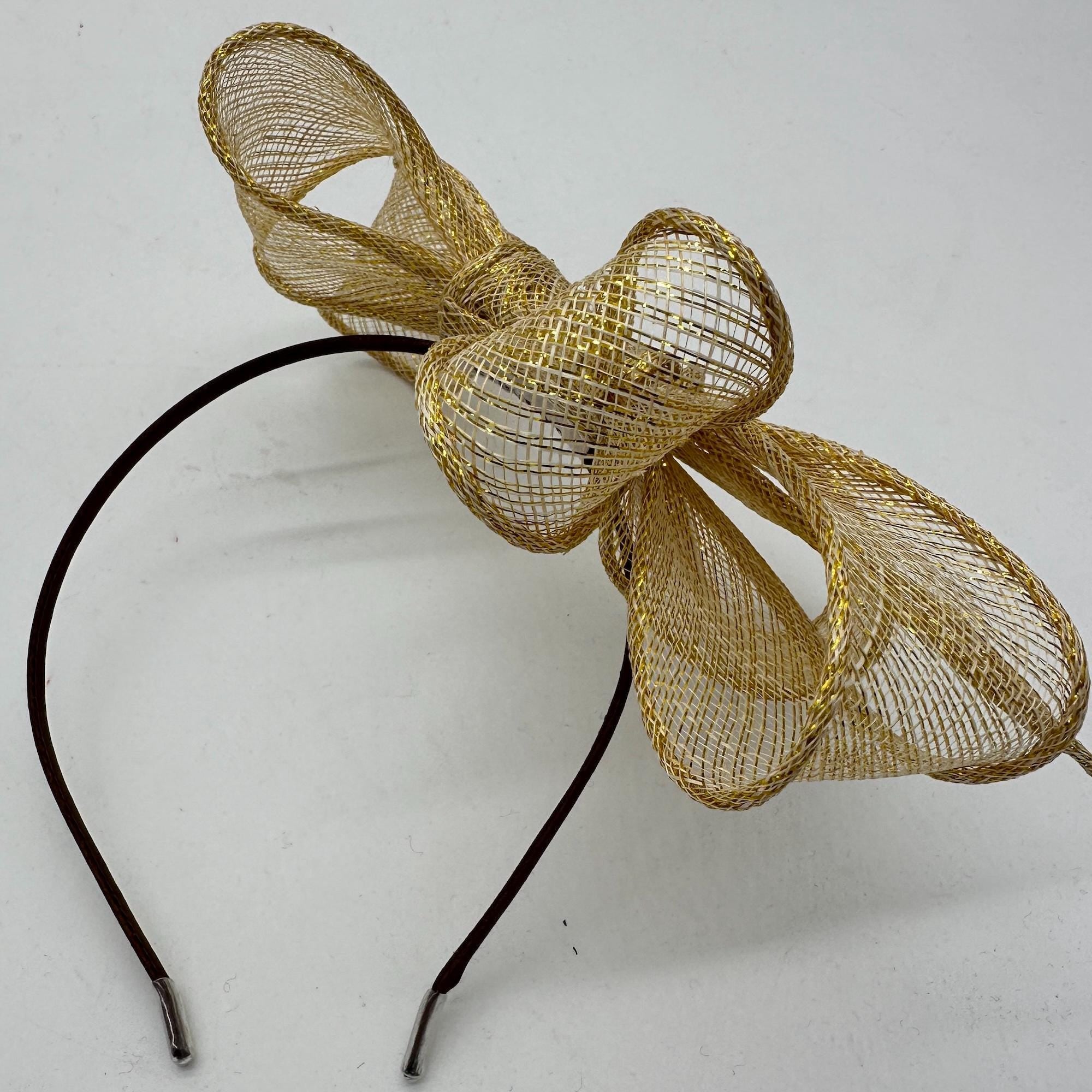 Bow Fascinator for Women Cocktail Wedding Tea Party Church Hat