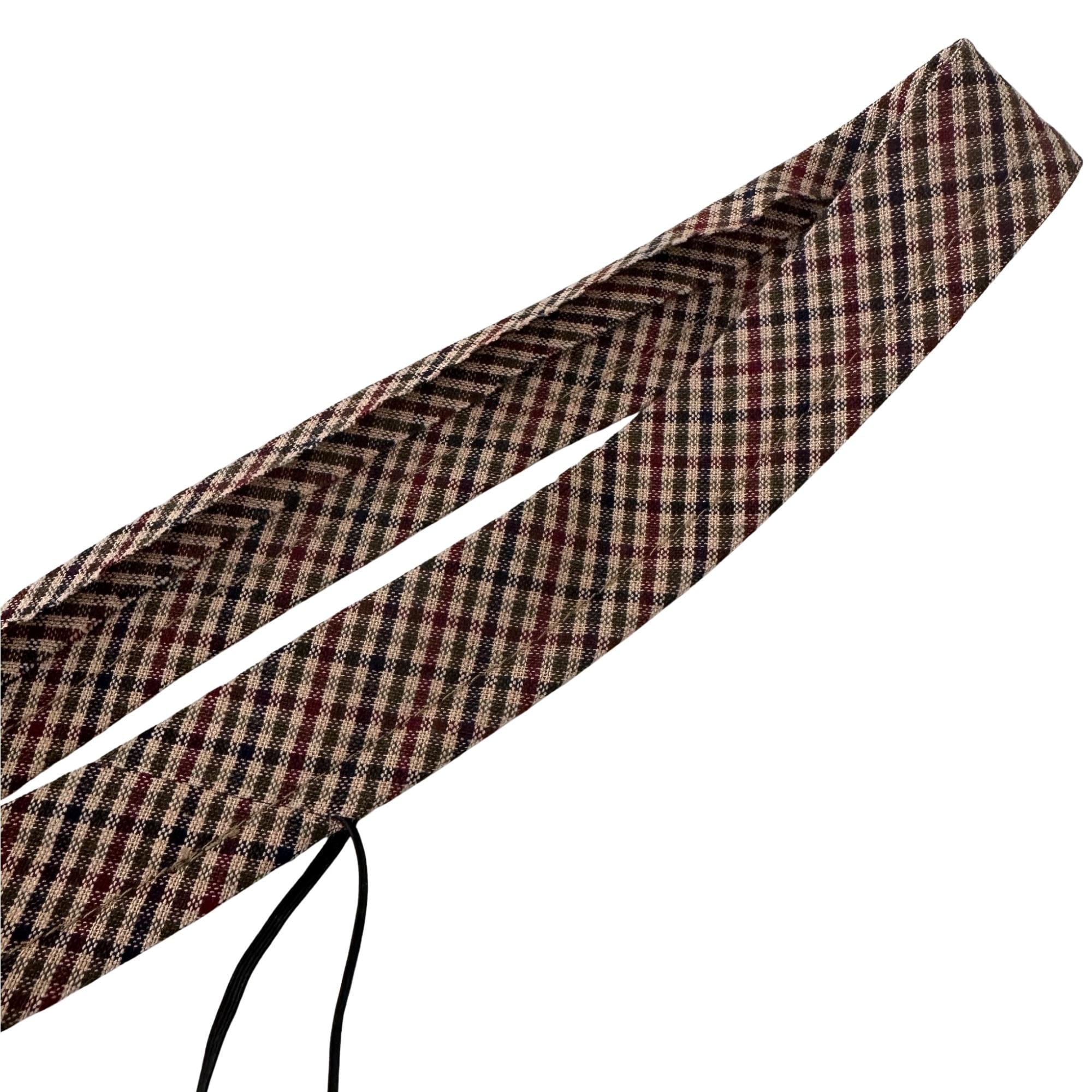 Handmade Checkered Cotton Hat Sweatband – Adjustable Comfort Fit