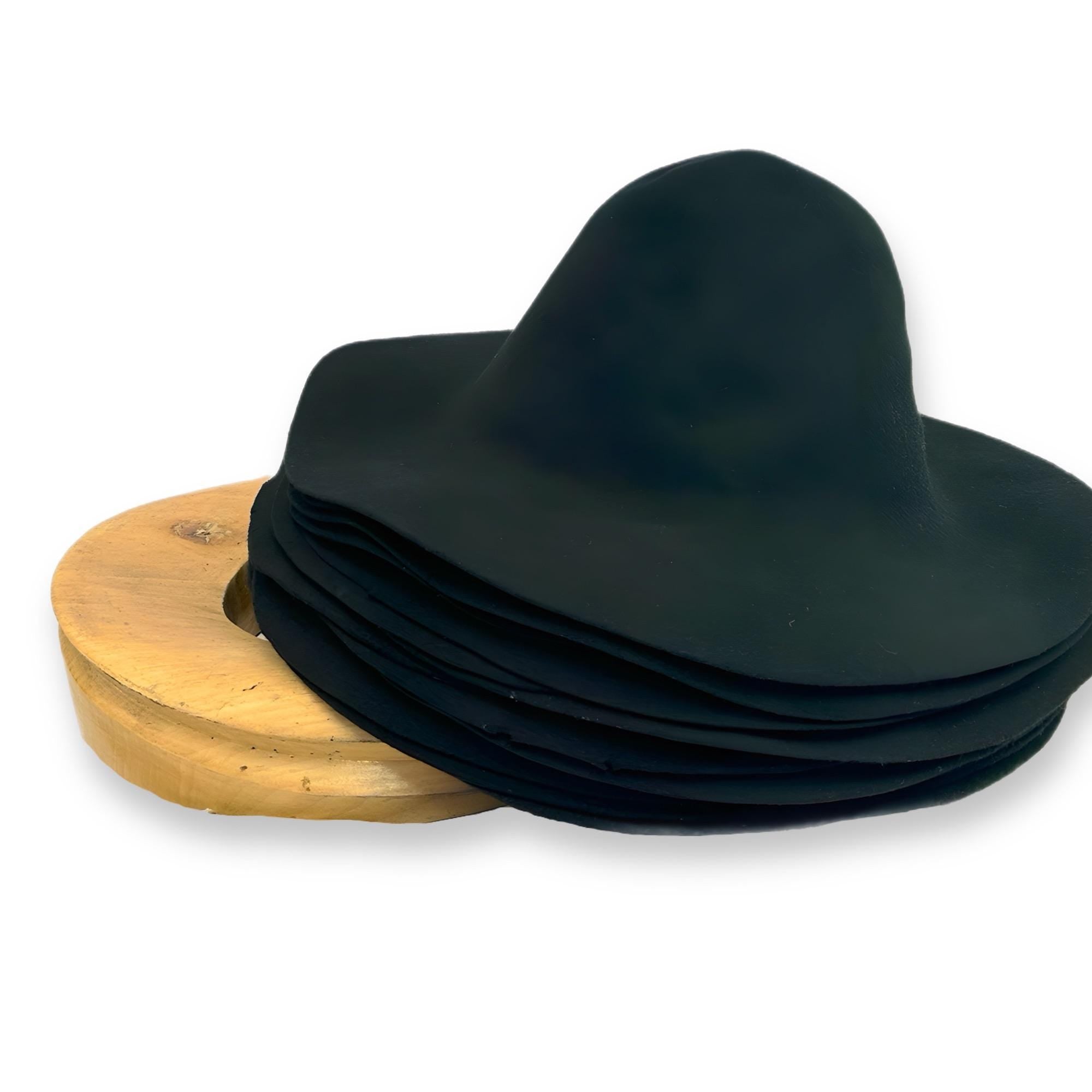130 g Black Wool Felt Capeline Hat Body for Millinery