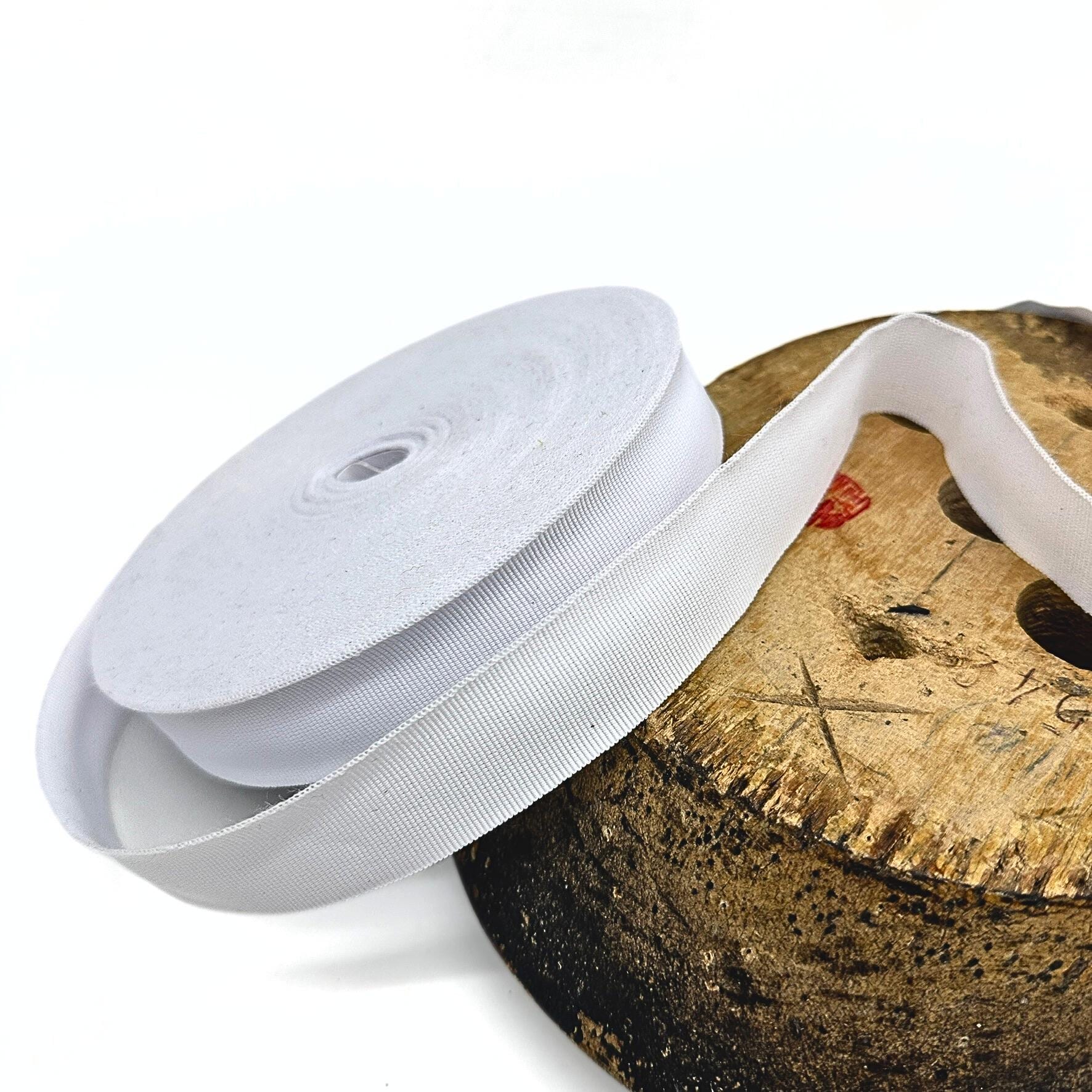 1 inch White Grosgrain Ribbon for Hat Making and Millinery - 1yard (0,914 m)