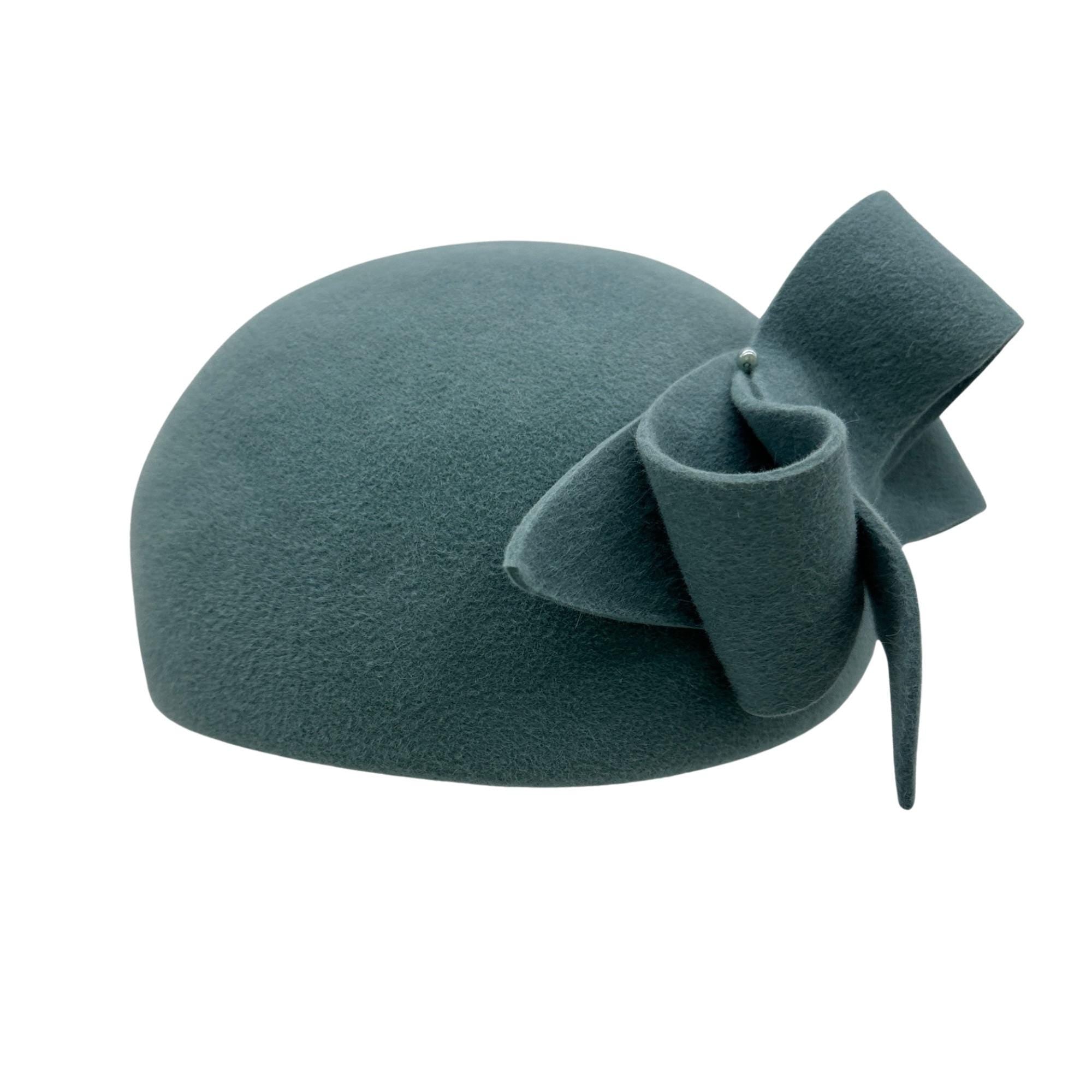Fur Felt Beret with Bow Ladies Winter Hat