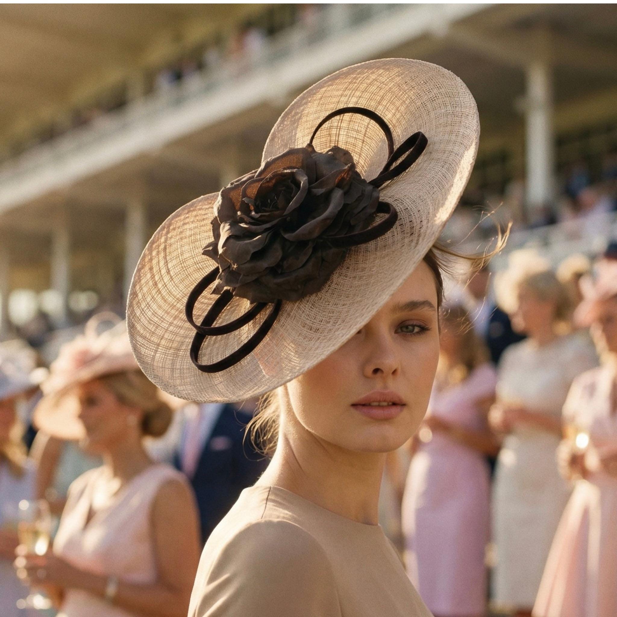 Exquisite Fascinator Derby Hat for Women with Flower