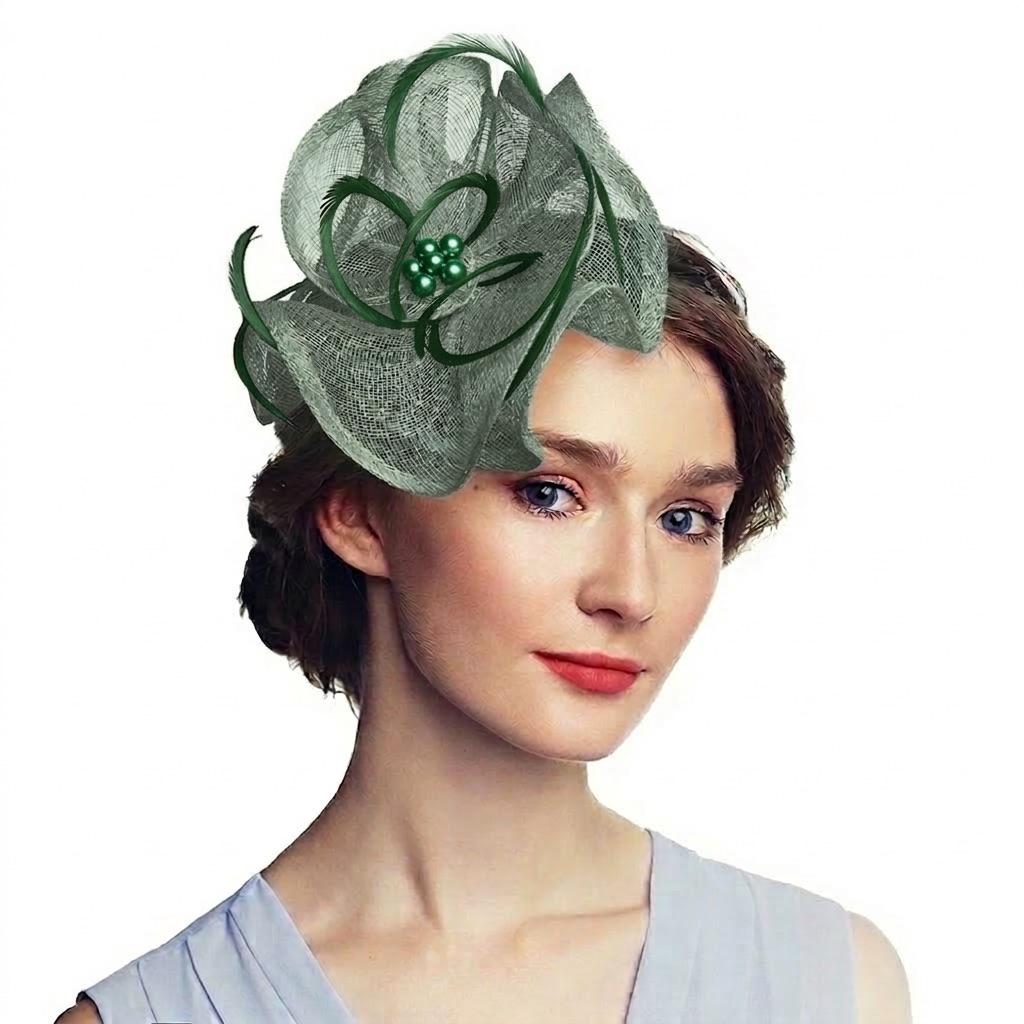 Flower Fascinator Headband Wedding Derby Tea Party Cocktail Hat