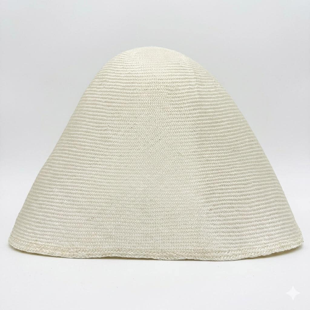White Parasisal Straw Cone Hat Bodies