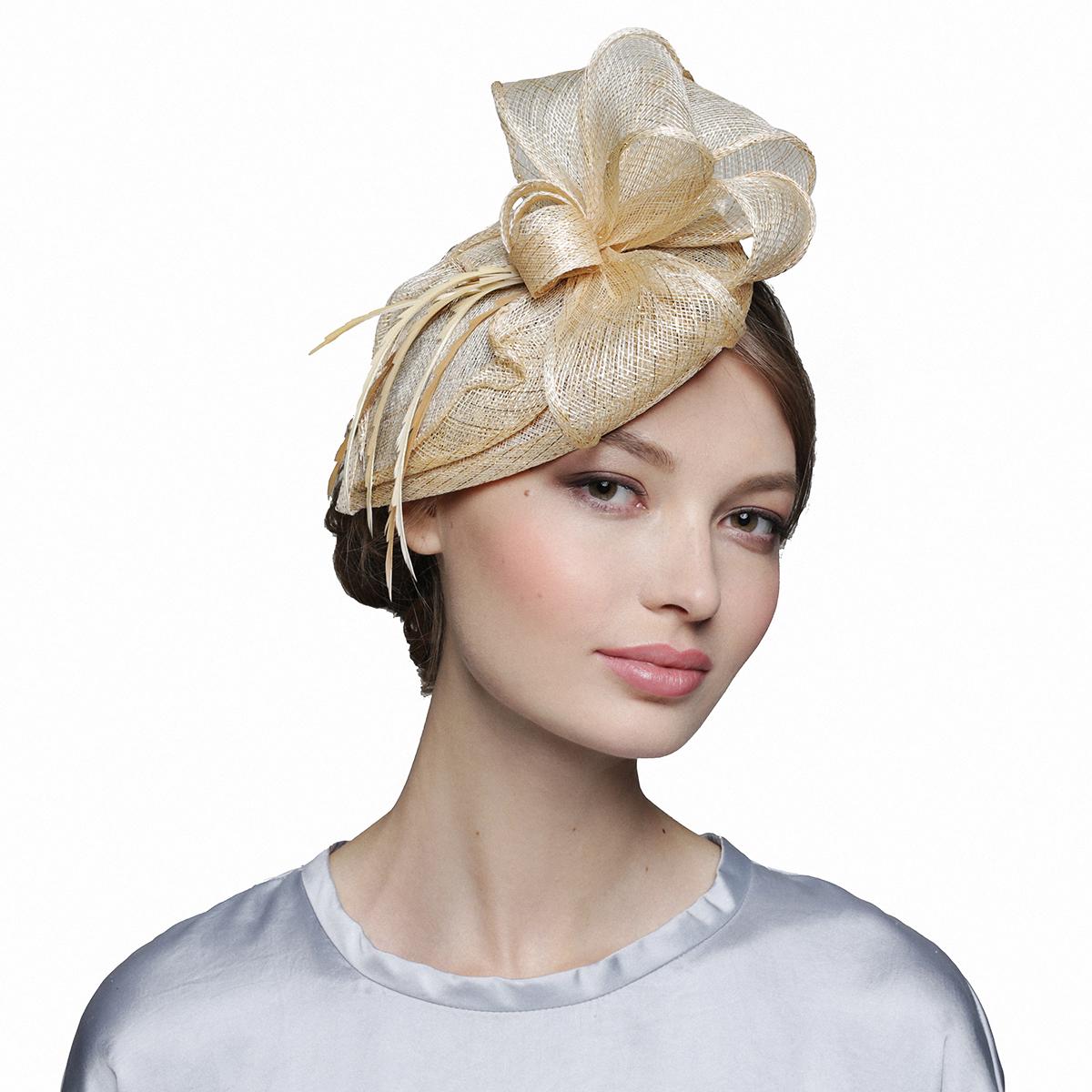 Gold Fascinator Hats Handmade Headwear for Derby Tea Parties Weddings