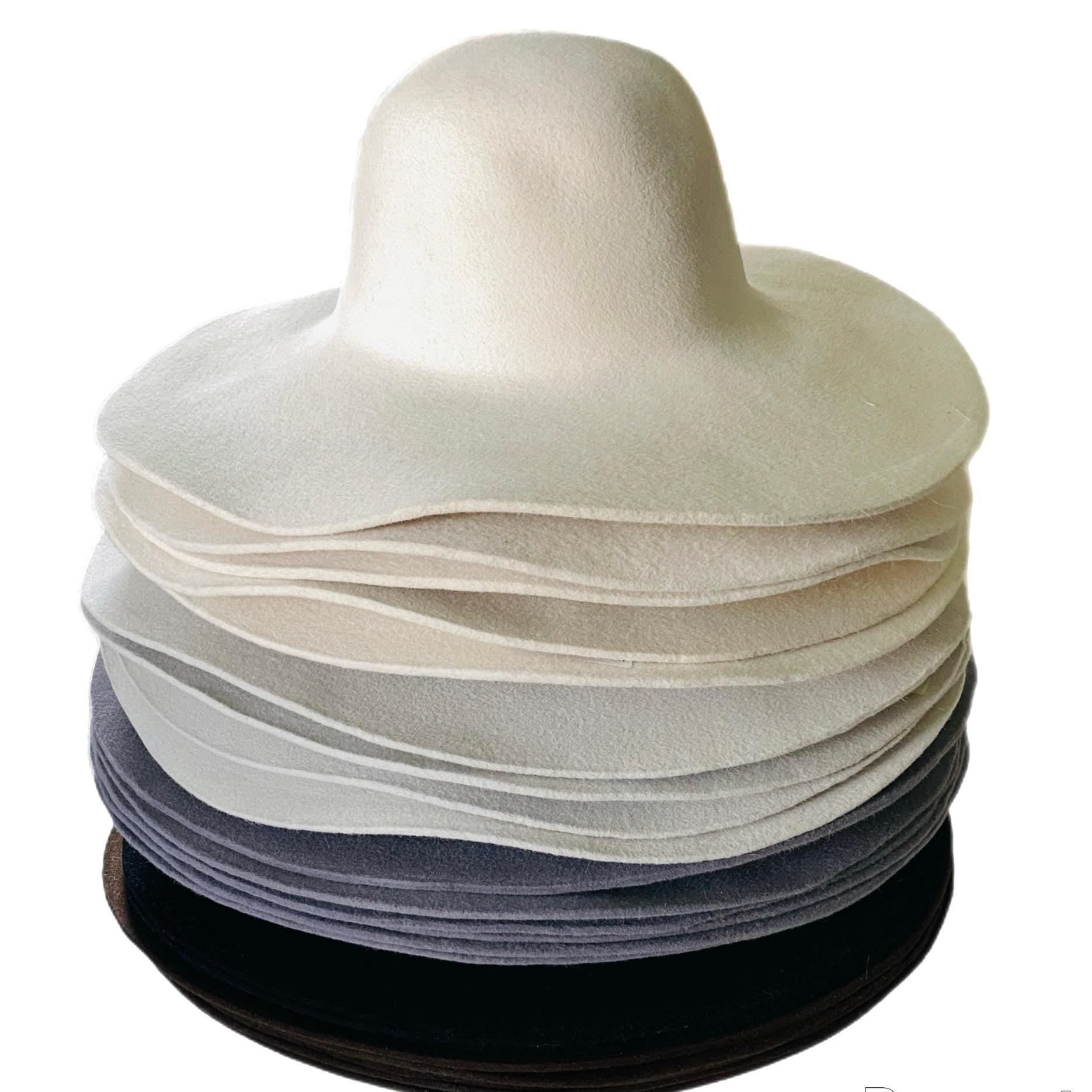 200g Rabbit Fur Felt Hat Body: Stiffened Western Hat Blank for Millinery
