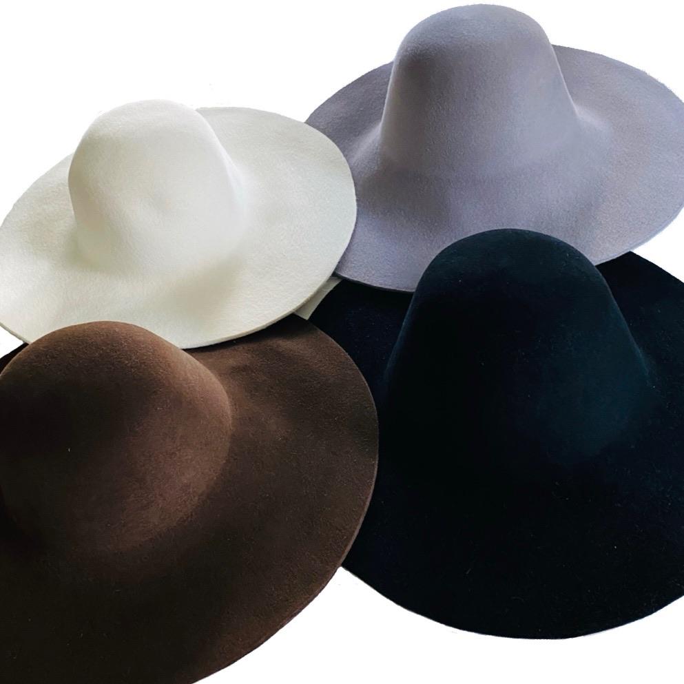 200g Rabbit Fur Felt Hat Body Stiffened Western Hat Blank for Millinery
