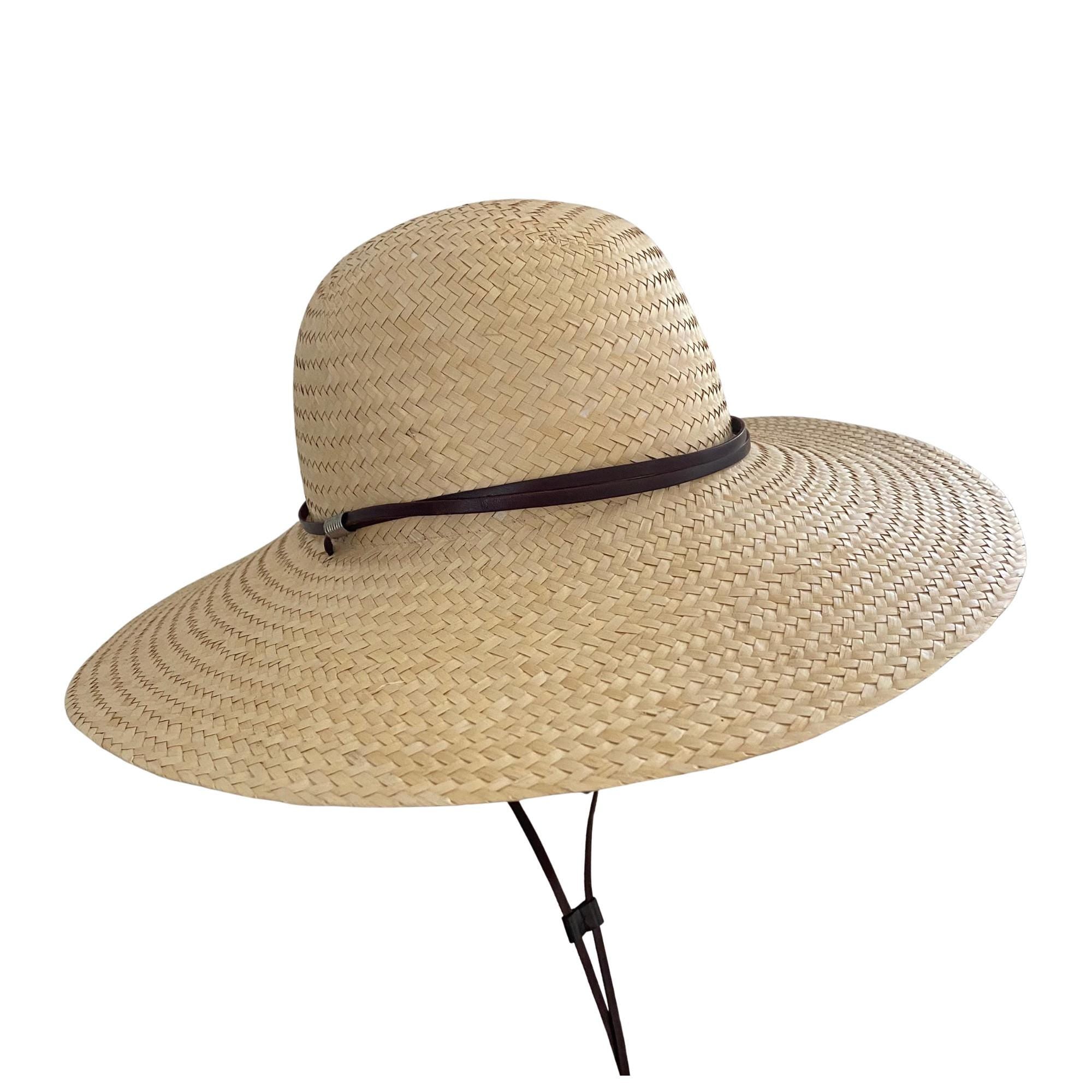 Palm Straw Sun Hat Wide Brim Gardener Hat Women's Summer Beach Outdoor UV Protection