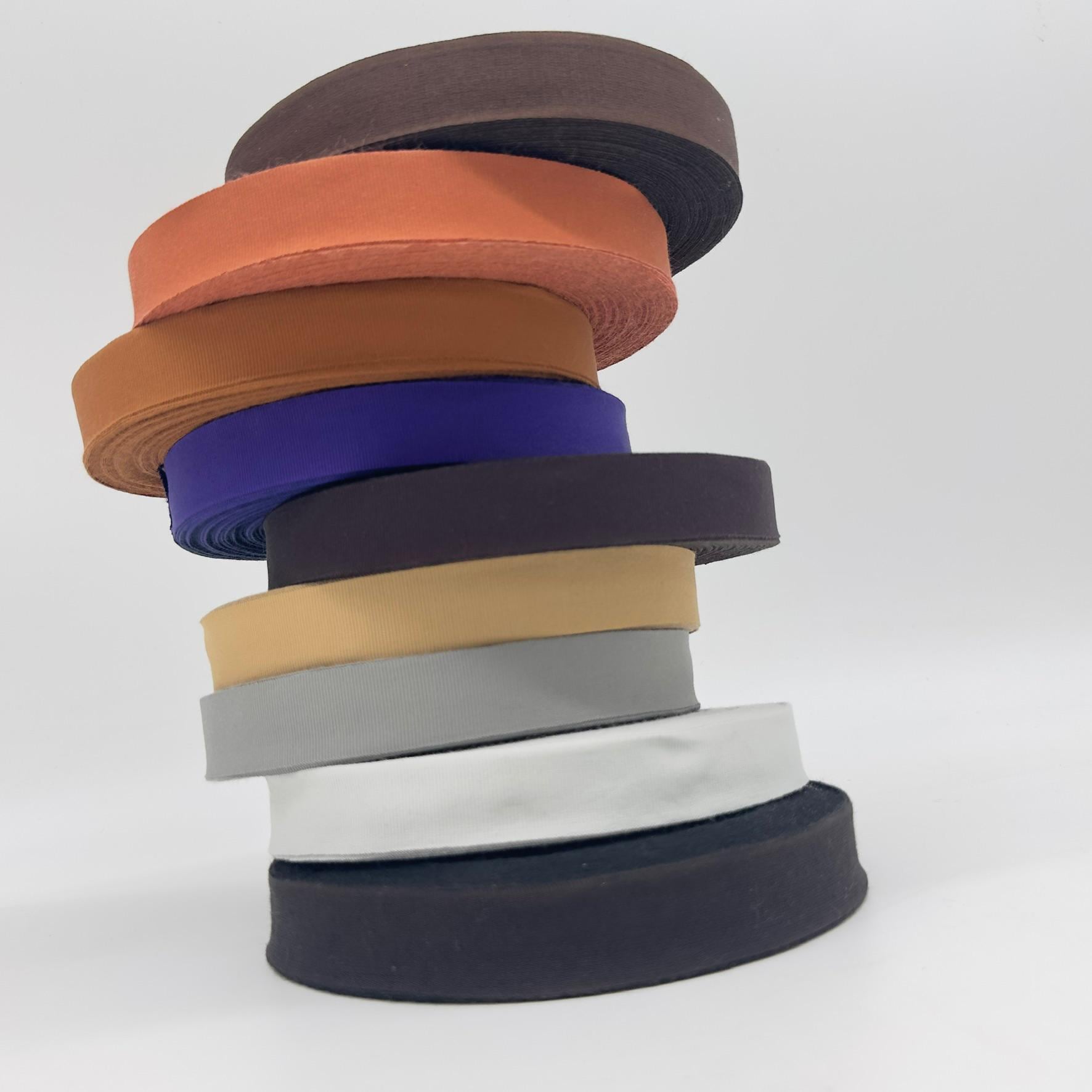 Rolls of grosgrain ribbon