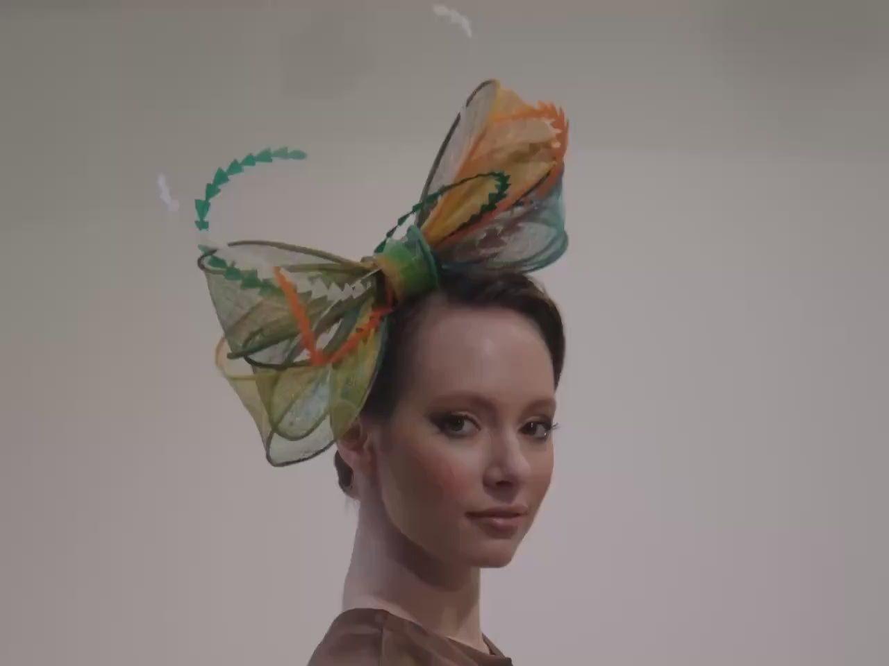 Multi-color Extravagant Bow Fascinator - Kentucky Derby Wedding Tea Party Hat, Luxury Couture Headpiece