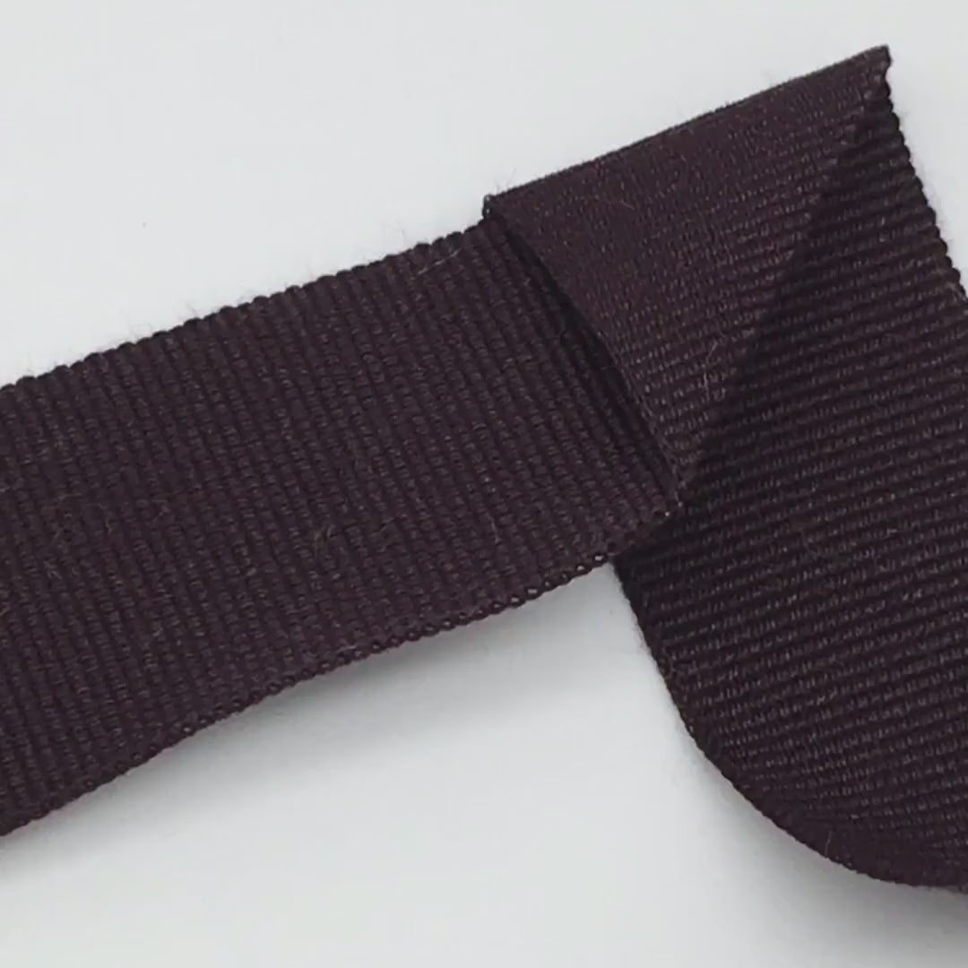 Grosgrain Ribbon Zipper for Millinery and Hat Making 1 inch X 1yard