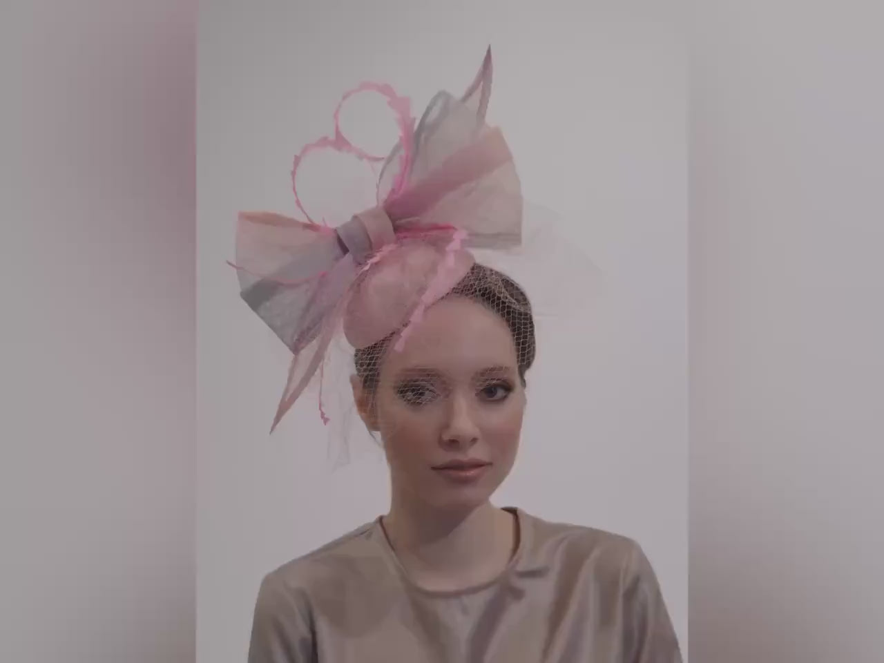 Pink Fascinator Hat Derby Wedding Tea Party Headwear