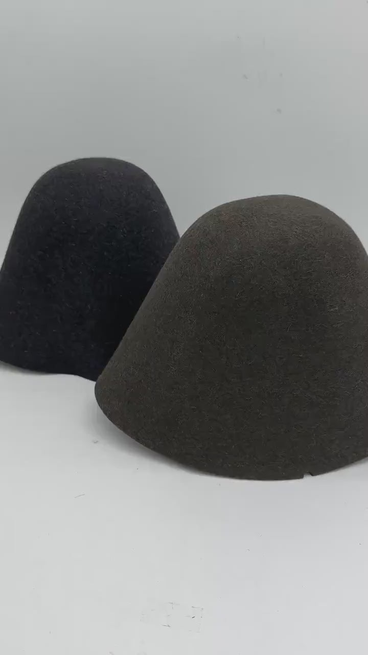 Melange Rabbit Fur Felt Hat Bodies Hoods for Millinery Supplies