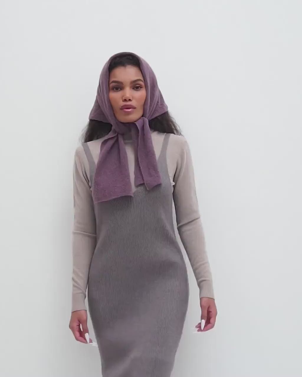 Merino Wool Knitted Scarf Shawl