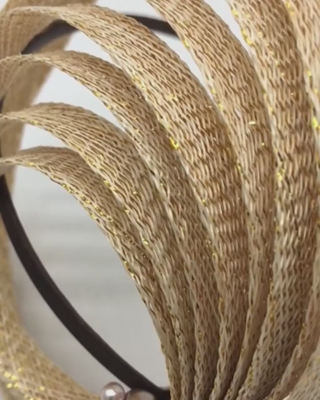 Gold Fascinator Hats for Women Wedding Headwear