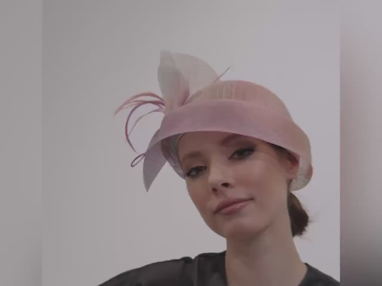 Sinamay Cloche Hat: Multicolored Derby Headwear