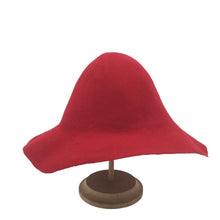 Load image into Gallery viewer, Red Wool Felt Capeline Hat Bodies - Millinery Supply Shop