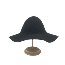 Load image into Gallery viewer, Black Wool Felt Capeline Hat Body 120g - Millenery Supply Shop