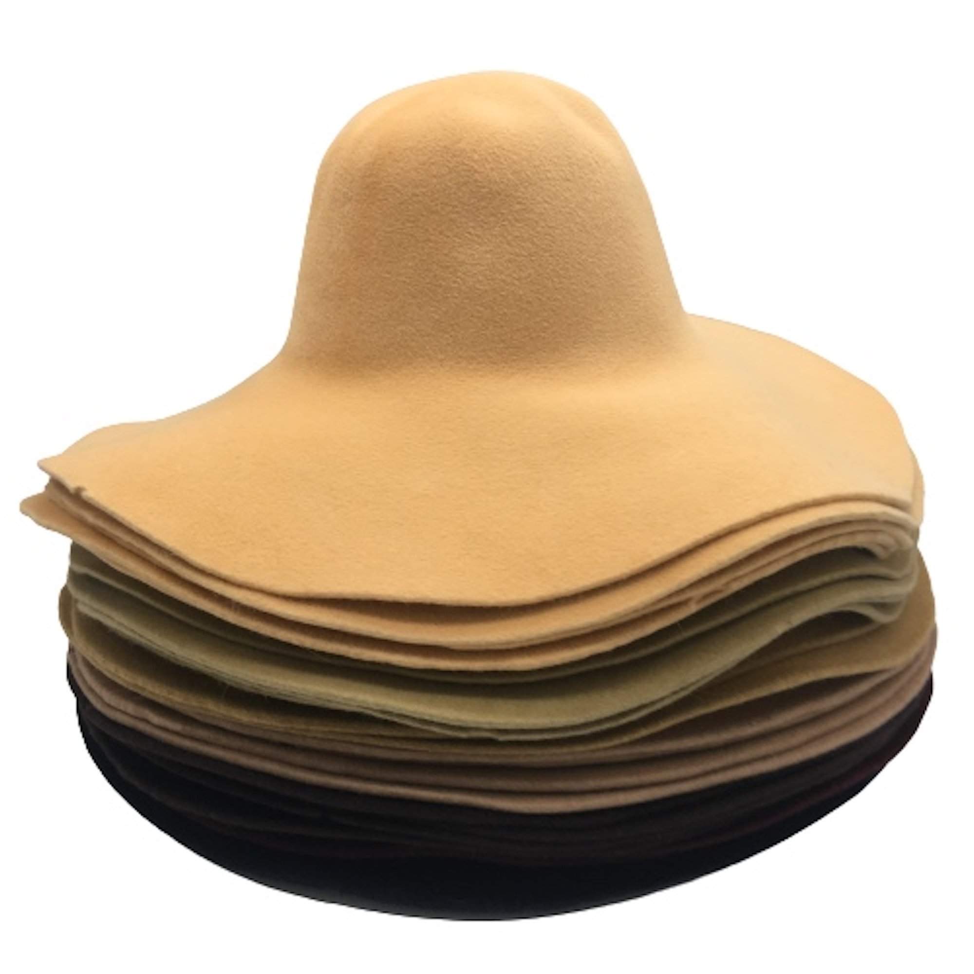 Fur Felt Capelines High-Quality Floppy Brim Velour Finish - DivaHats Boutique