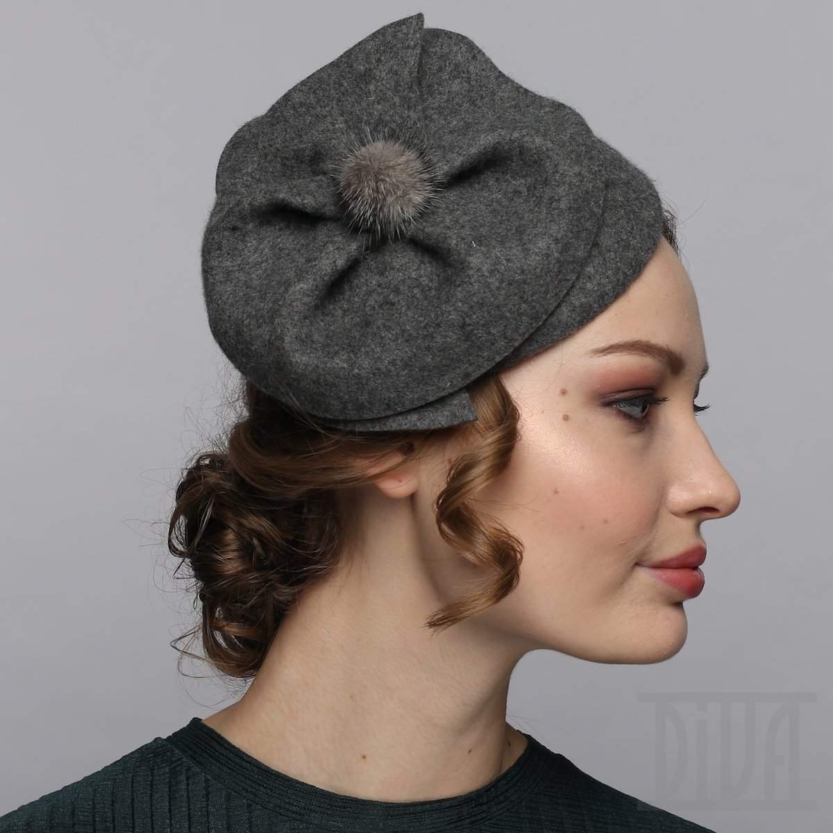 Wool Felt Fascinator Hat - Divahats boutique
