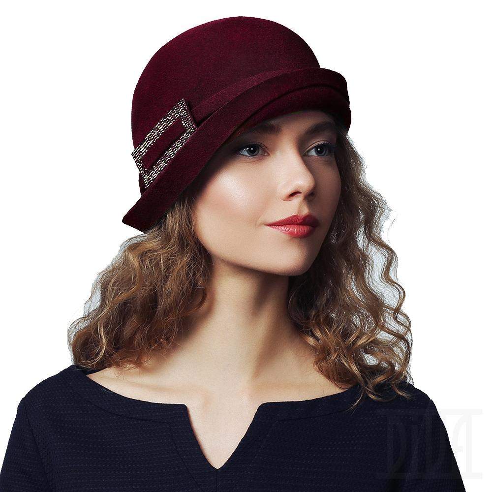 Pretty fur felt velour cloche fall winter hat - DivaHats Boutique