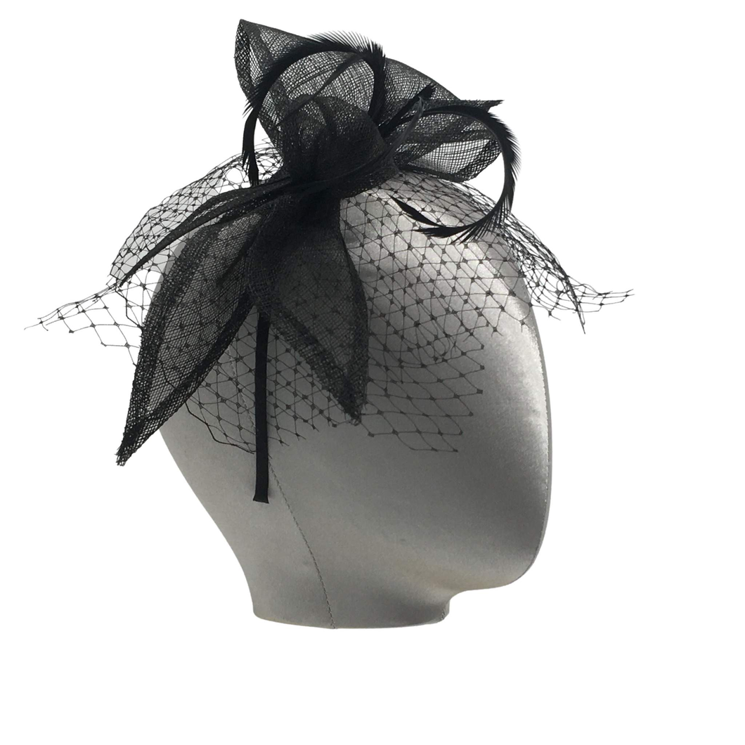 Bow Fascinator for Women Wedding Tea Party Hat-DivaHats-Straw hats