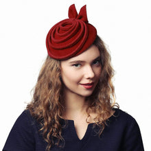 Load image into Gallery viewer, Velour Tea Party Hat - Divahats boutique