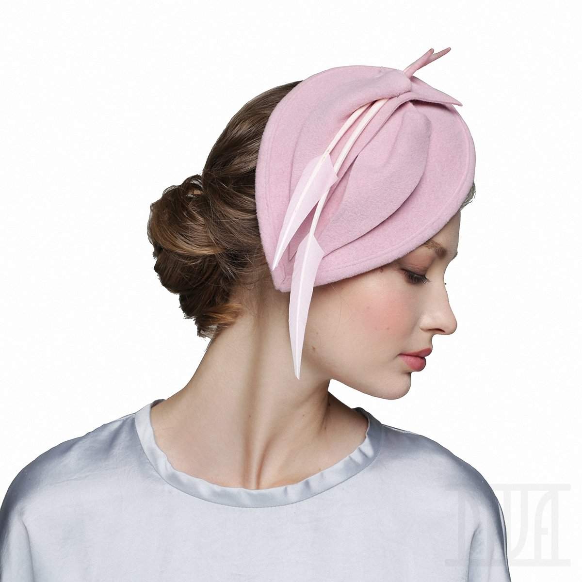 Pink Fascinator Hats with Arrows Feathers - Divahats Boutique