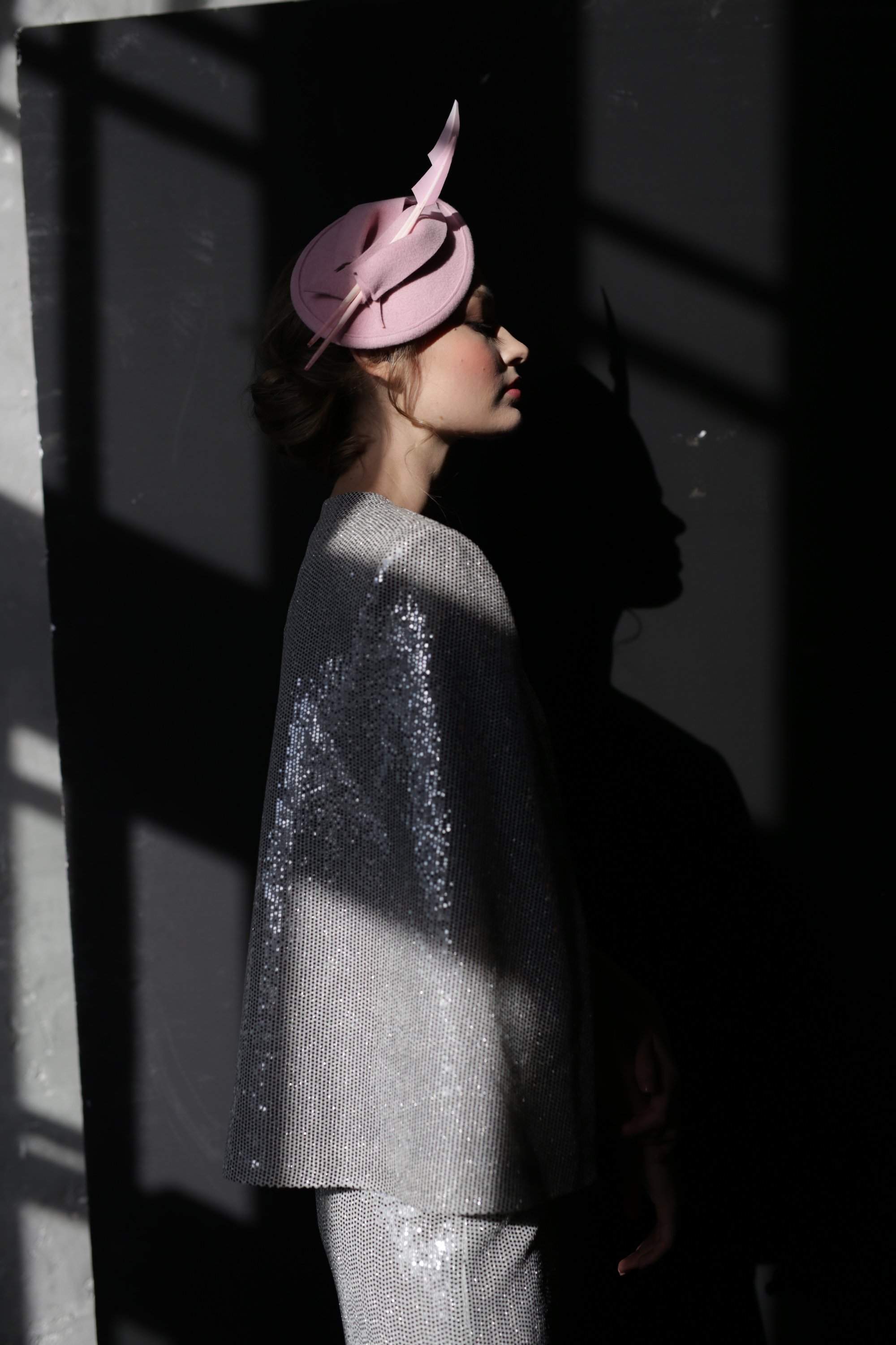  Pink Fascinator Hats with Arrows Feathers - Divahats Boutique