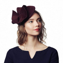Load image into Gallery viewer, Velour fascinator headband with flower - DivaHats Boutique