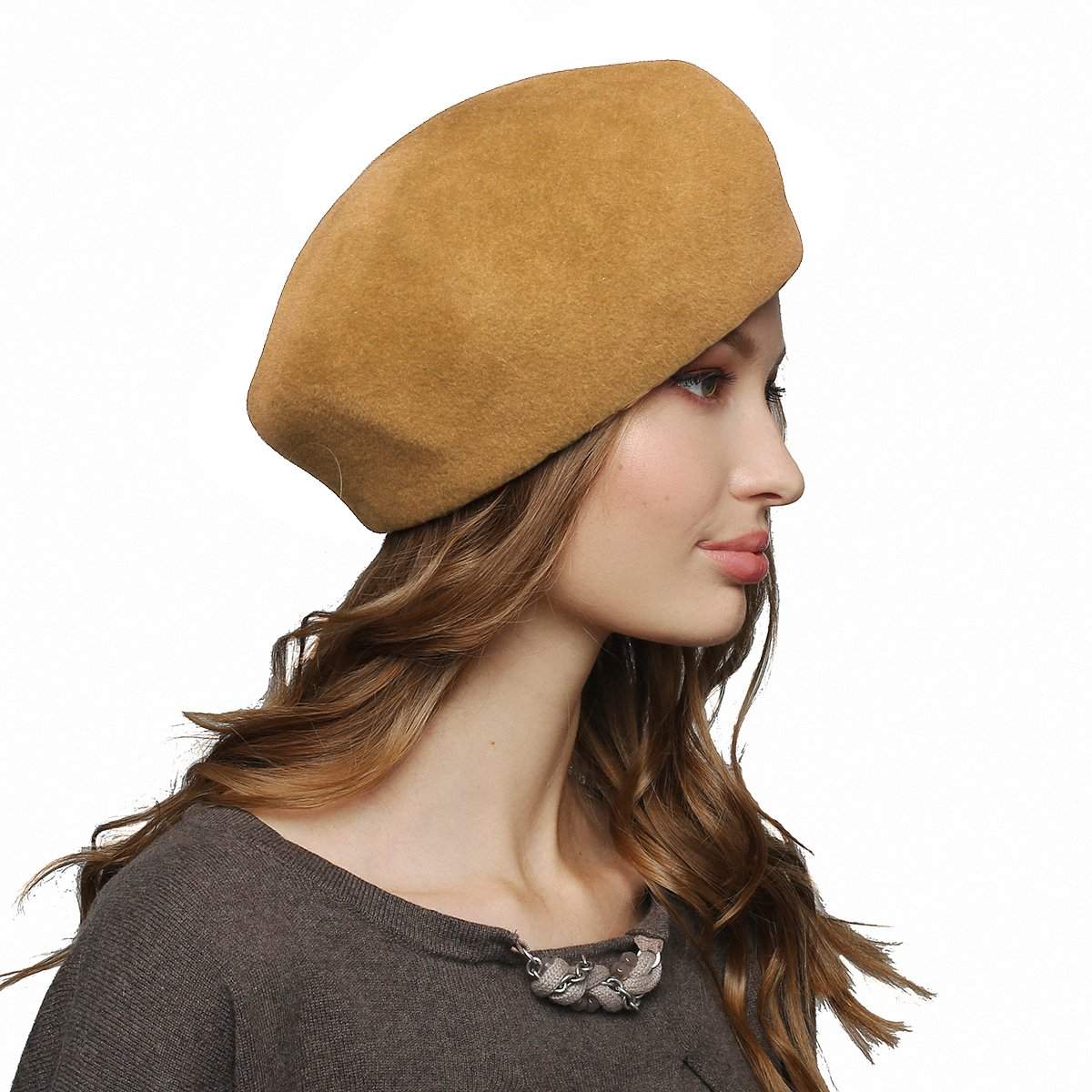 Fur Felt Beret for Women Classic Winter Hat-DivaHats-beret,Fur felt hats
