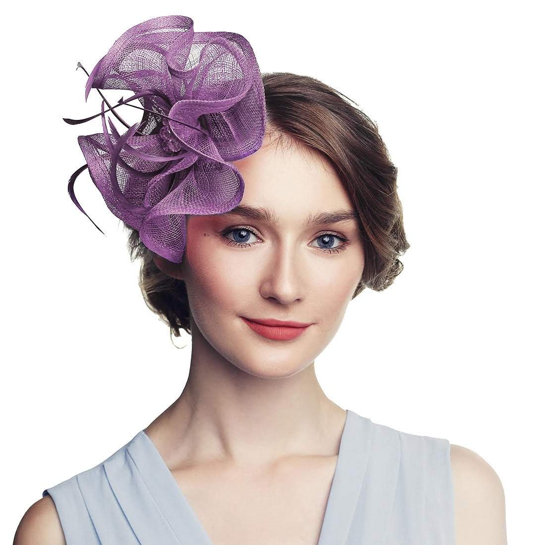 Flower Fascinator Hat Tea Party Wedding Headwear - Divahats boutique