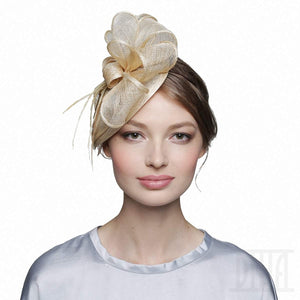 Chic Gold Fascinator Headband Cocktail Wedding Tea Party Derby Hats for Women - DivaHats Boutique