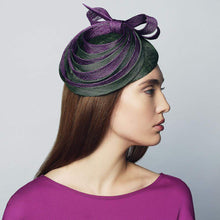Load image into Gallery viewer, Sinamay Fascinator Headband with Bow - DivaHats Boutique