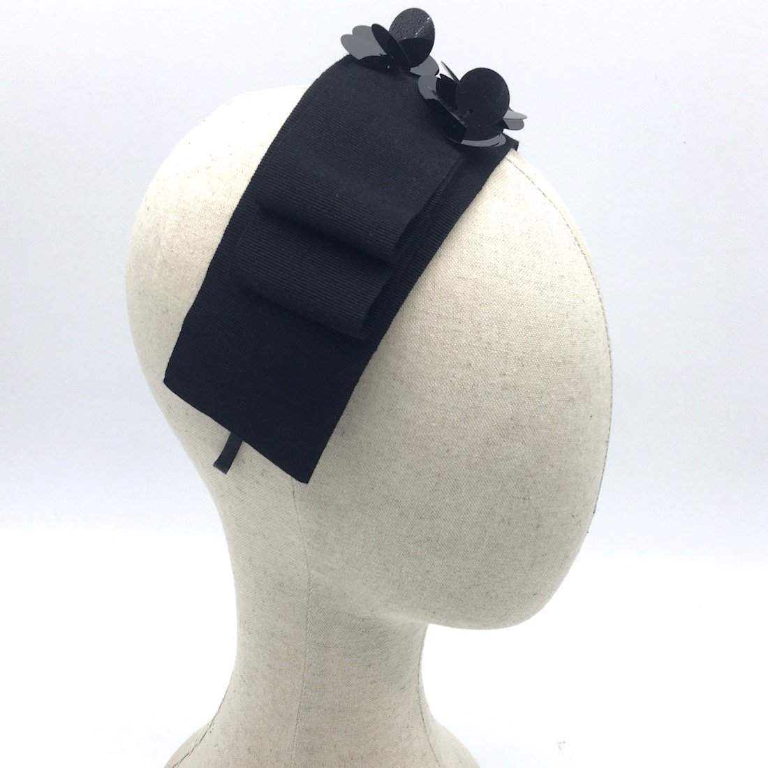 Bow Fascinator with Sequins - DivaHats Boutique